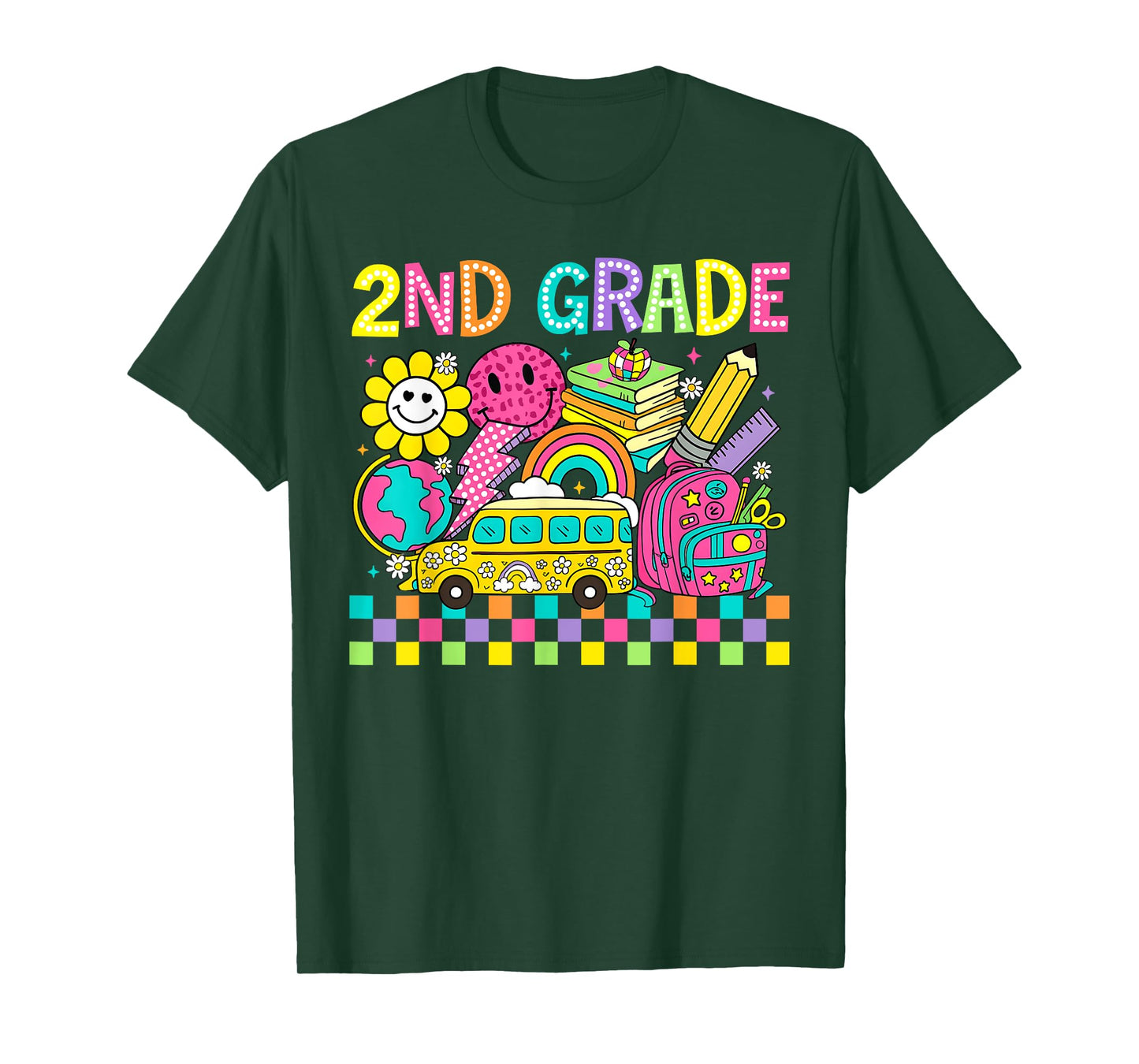 Second Grade Retro Groovy Back To School First Day Teacher T-Shirt