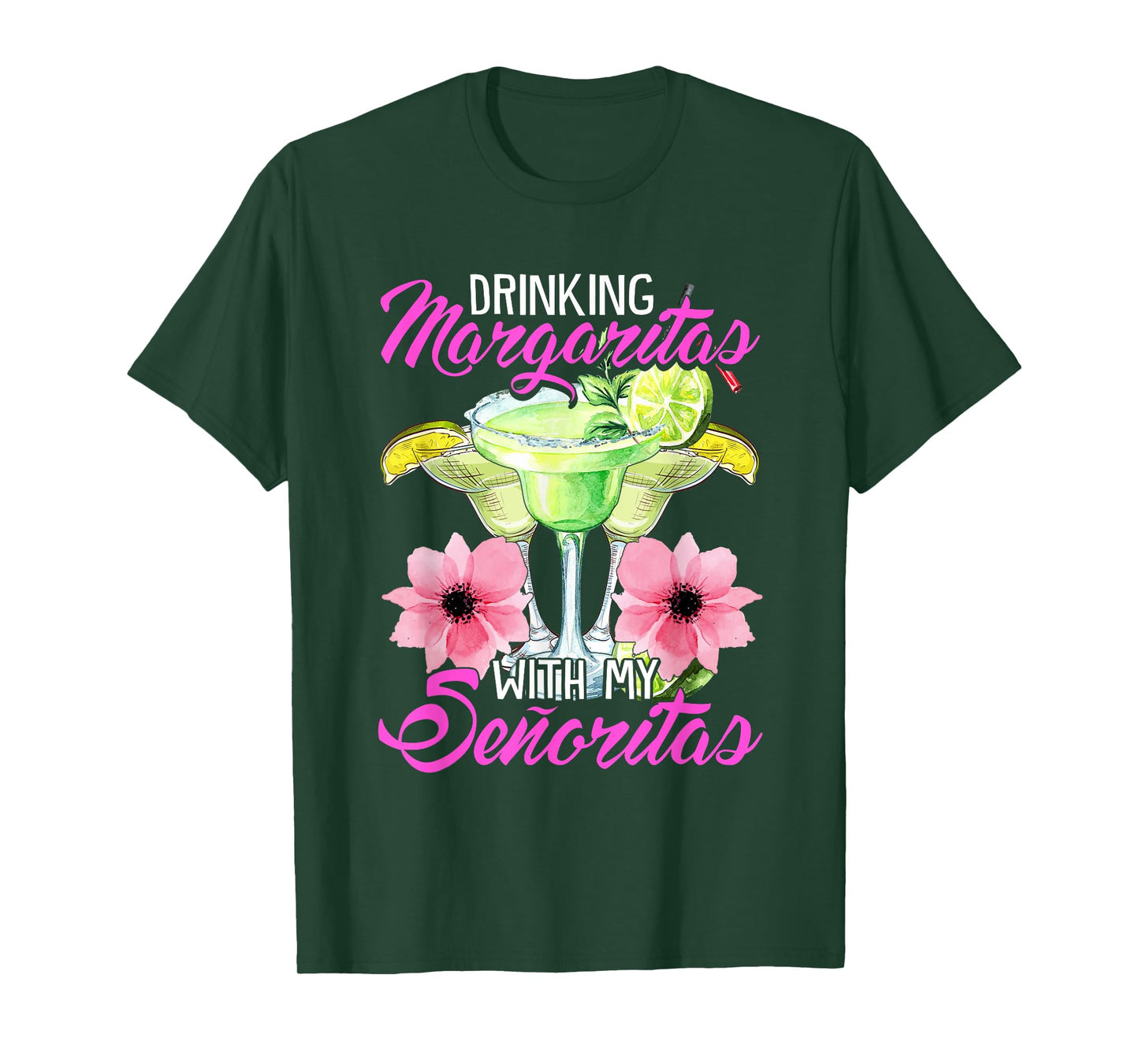 Drinking Margaritas With My Senoritas, Cute Drinking Ladies T-Shirt
