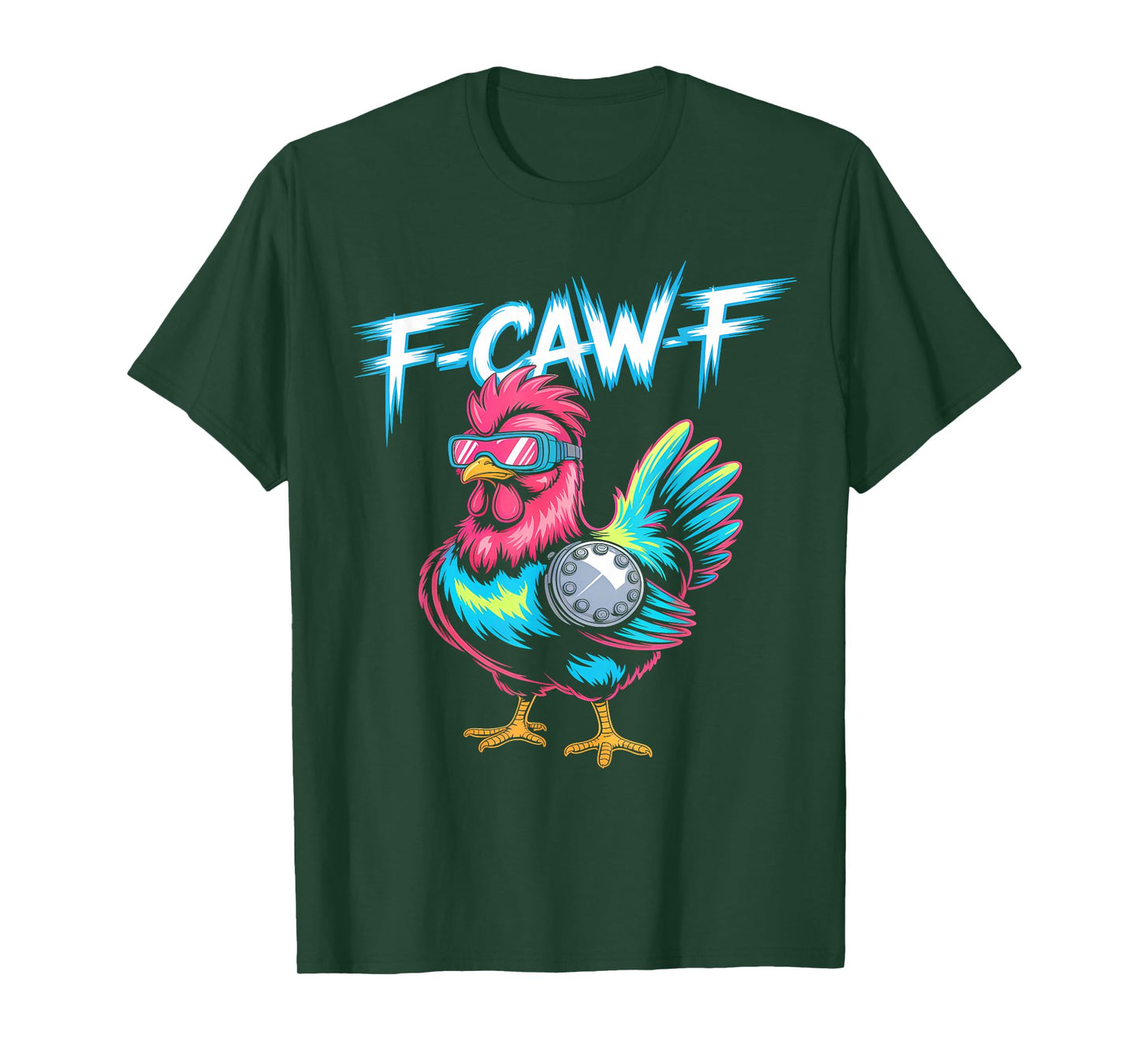 F-Caw-F Retro Cool Chicken Art T-Shirt