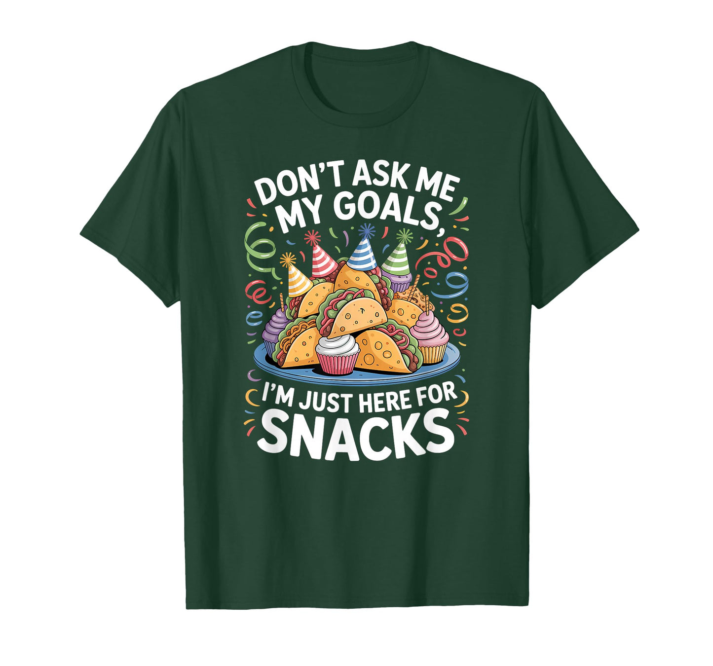 I’m Just Here for Snacks Funny New Years Party Food T-Shirt