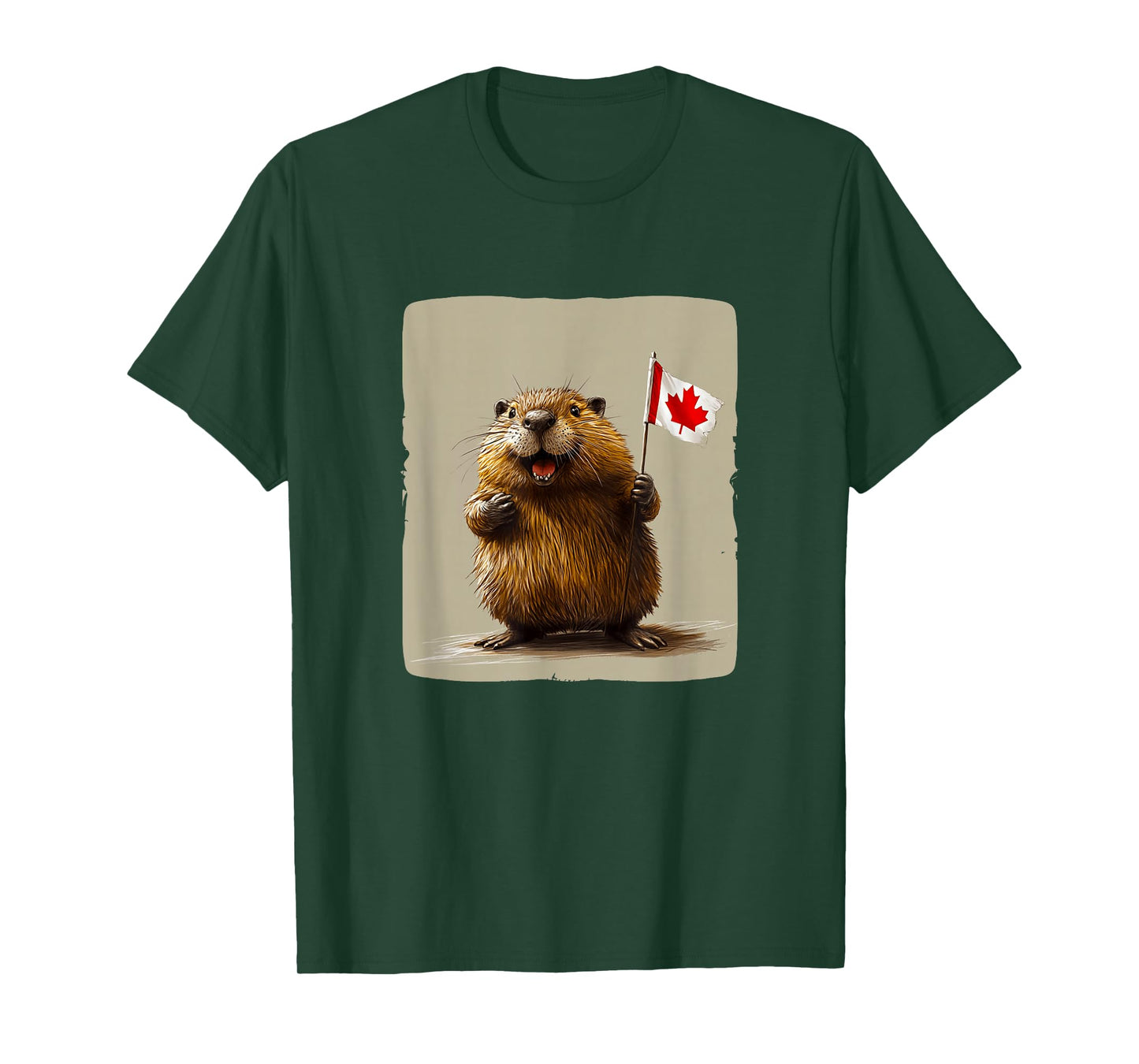 Friendly Canada Beaver Logo for a Nature Lover's Vibe T-Shirt