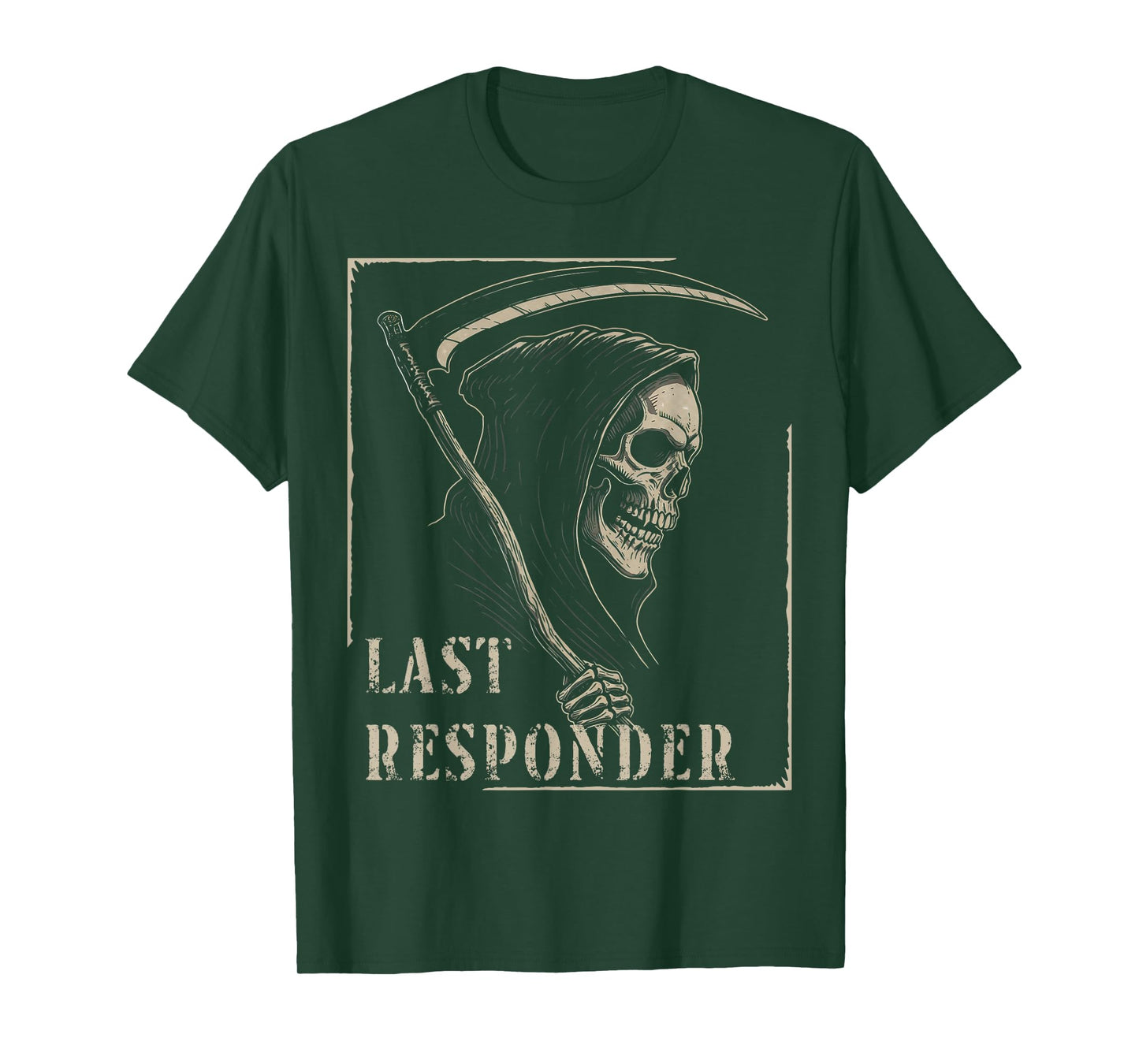 Last Responder Grim Reaper Distressed T-Shirt