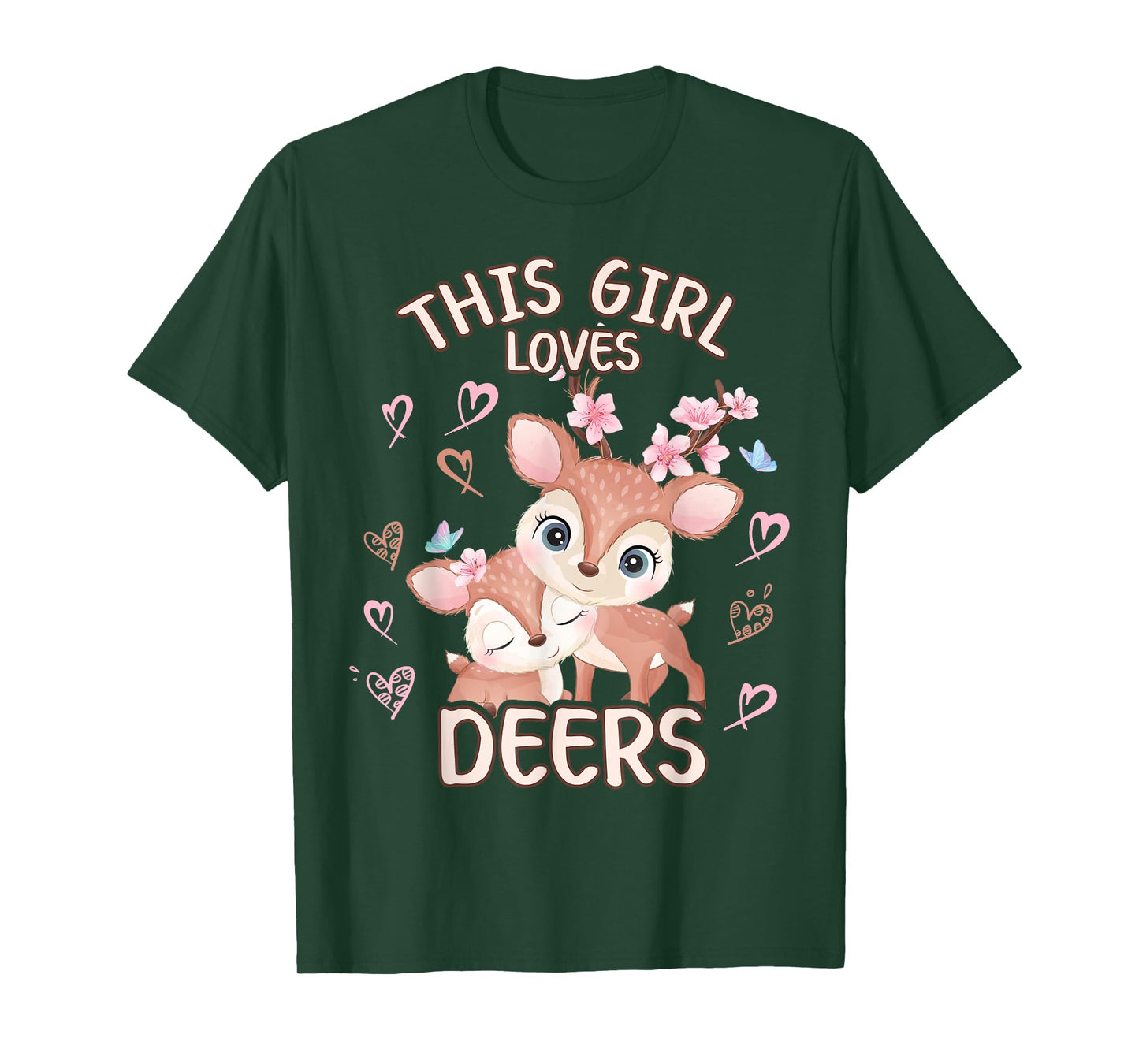 This Girls Loves Deers Teen Girls Fawn T-Shirt