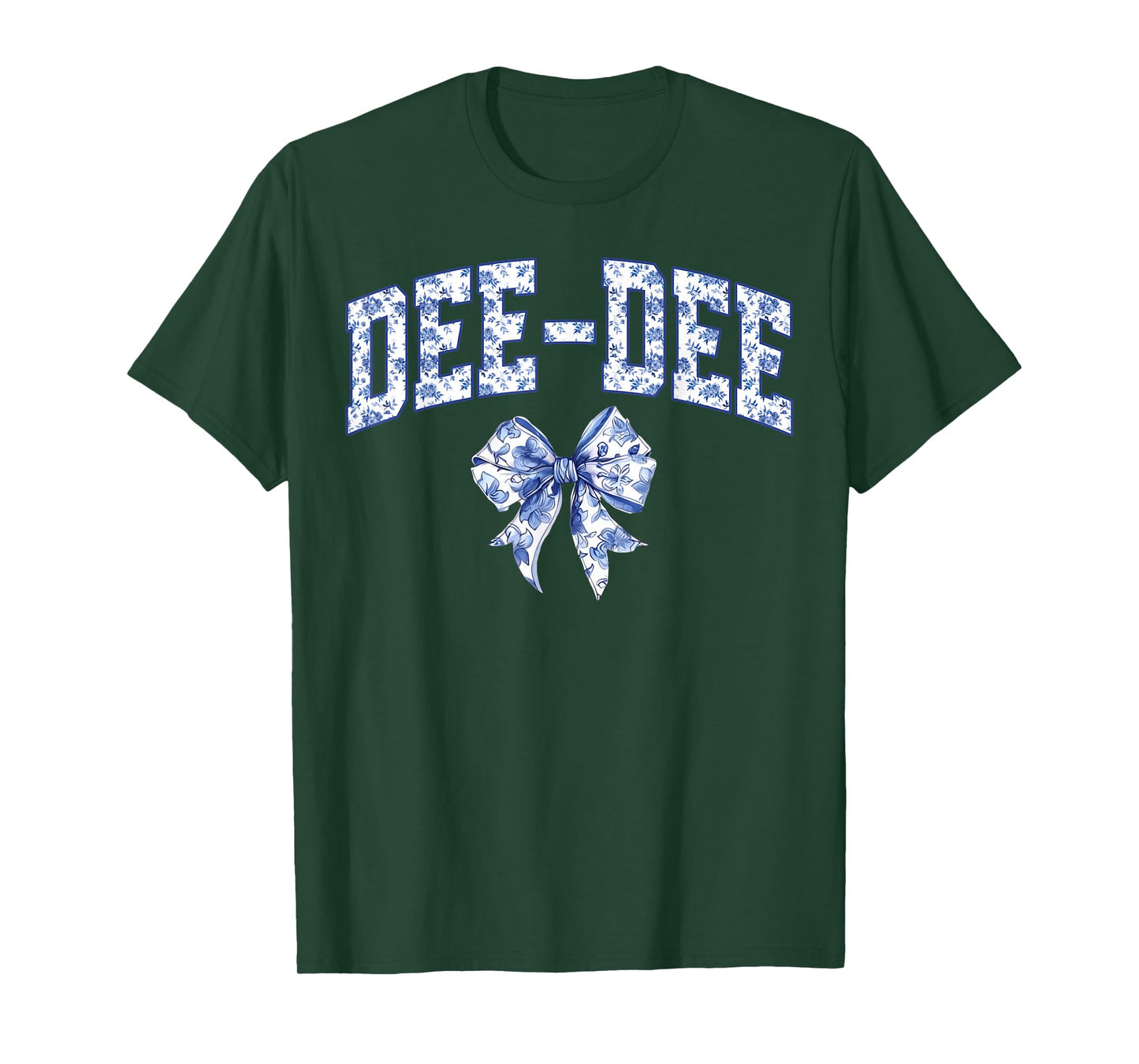 Dee-Dee Coquette Toile Blue Bow Floral Family Matching T-Shirt