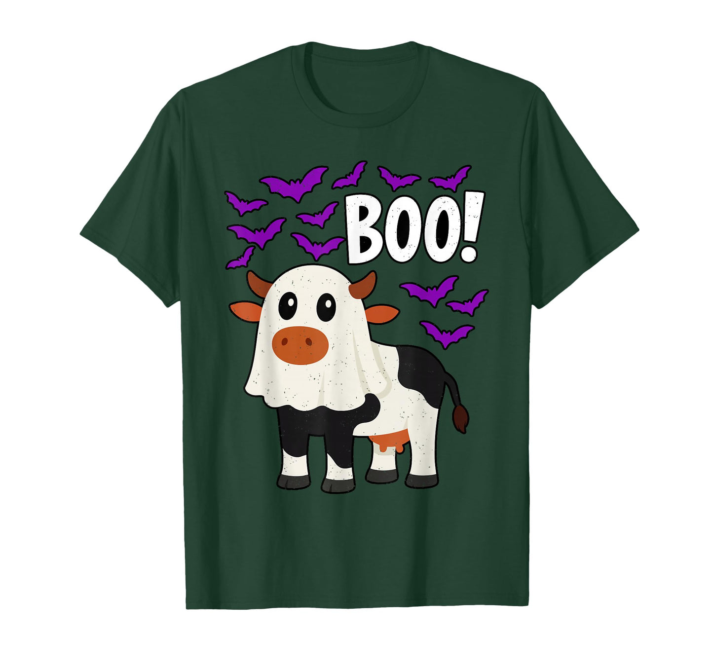 Boo Ghost Cow Halloween Funny Farm Animal Wildlife Spooky T-Shirt