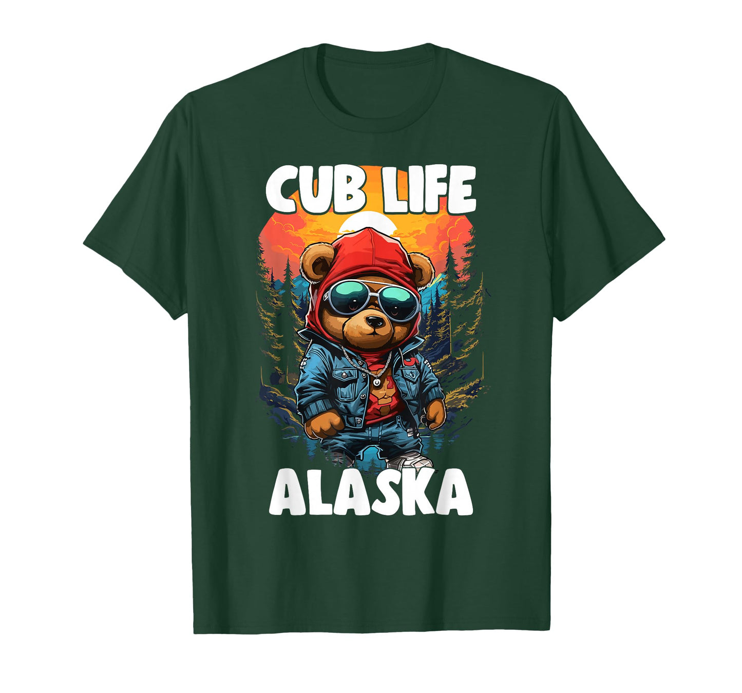 Alaska Grizzly Brown Bear Cub Tshirt For Kids Women T-Shirt