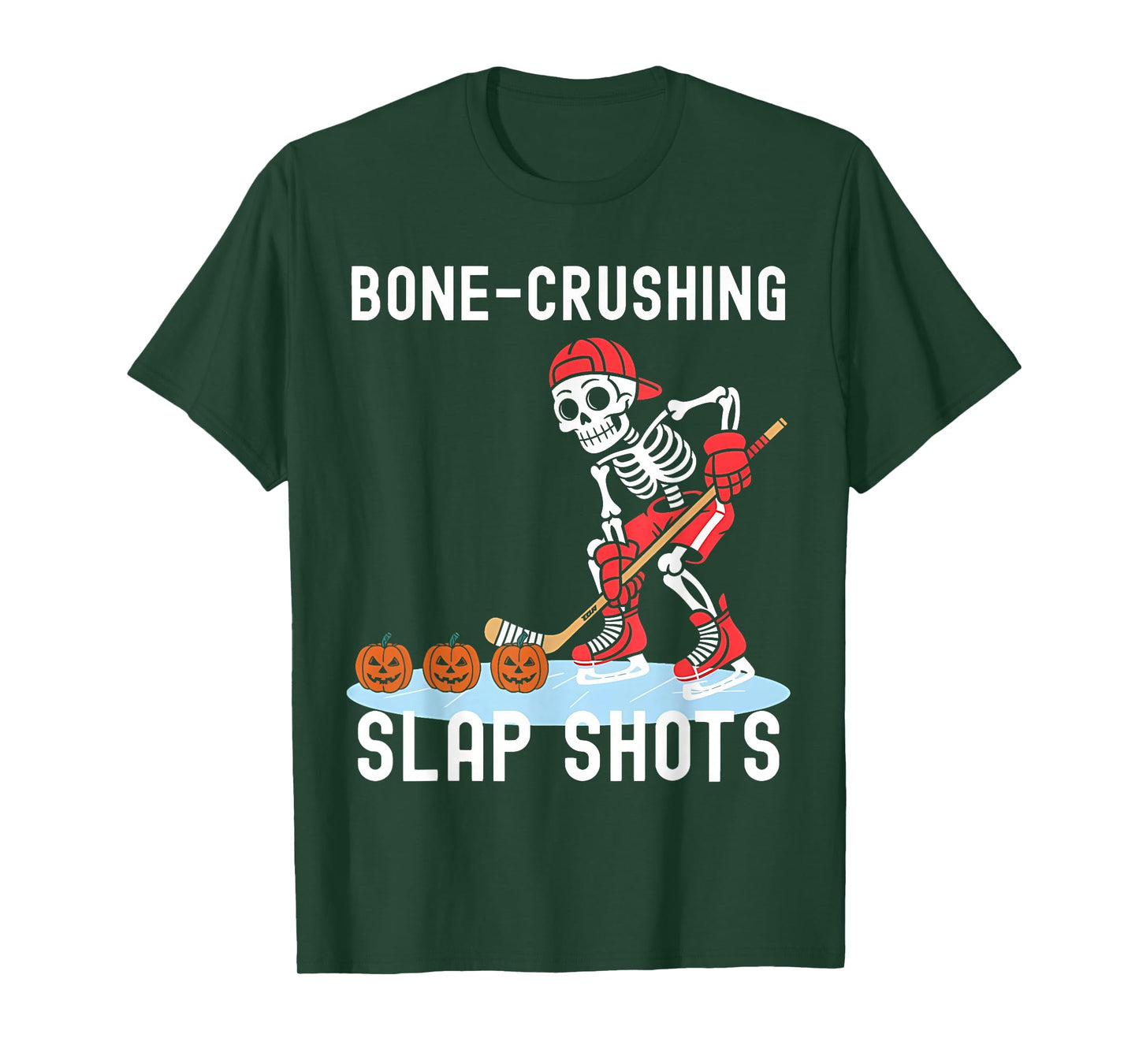 Halloween Skeleton Ice Hockey Costume Men Boys Kids Game Day T-Shirt