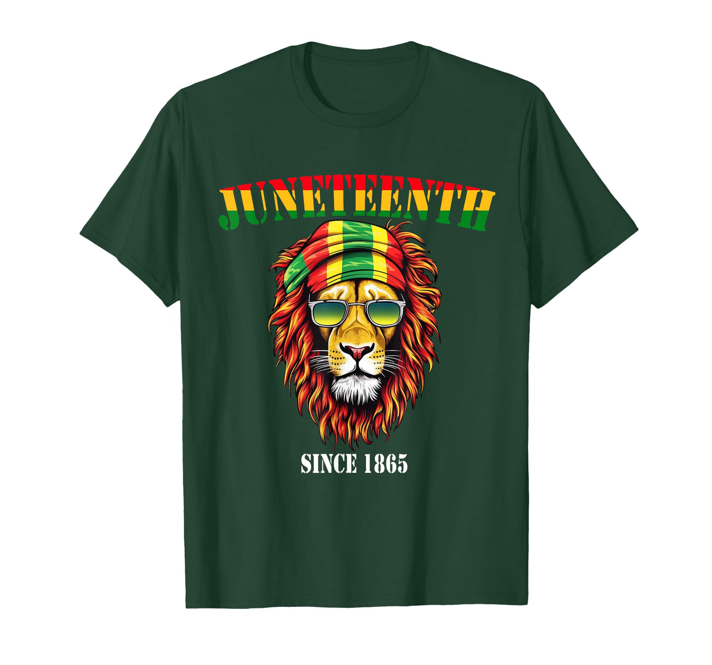 Awesome Lion Juneteenth Cool Black History June 19 2025 Flag T-Shirt