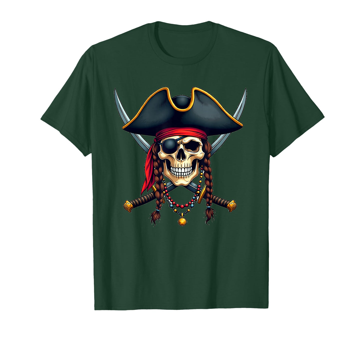 Pirate Skull and Crossbones Skeleton Halloween Boys Costume T-Shirt