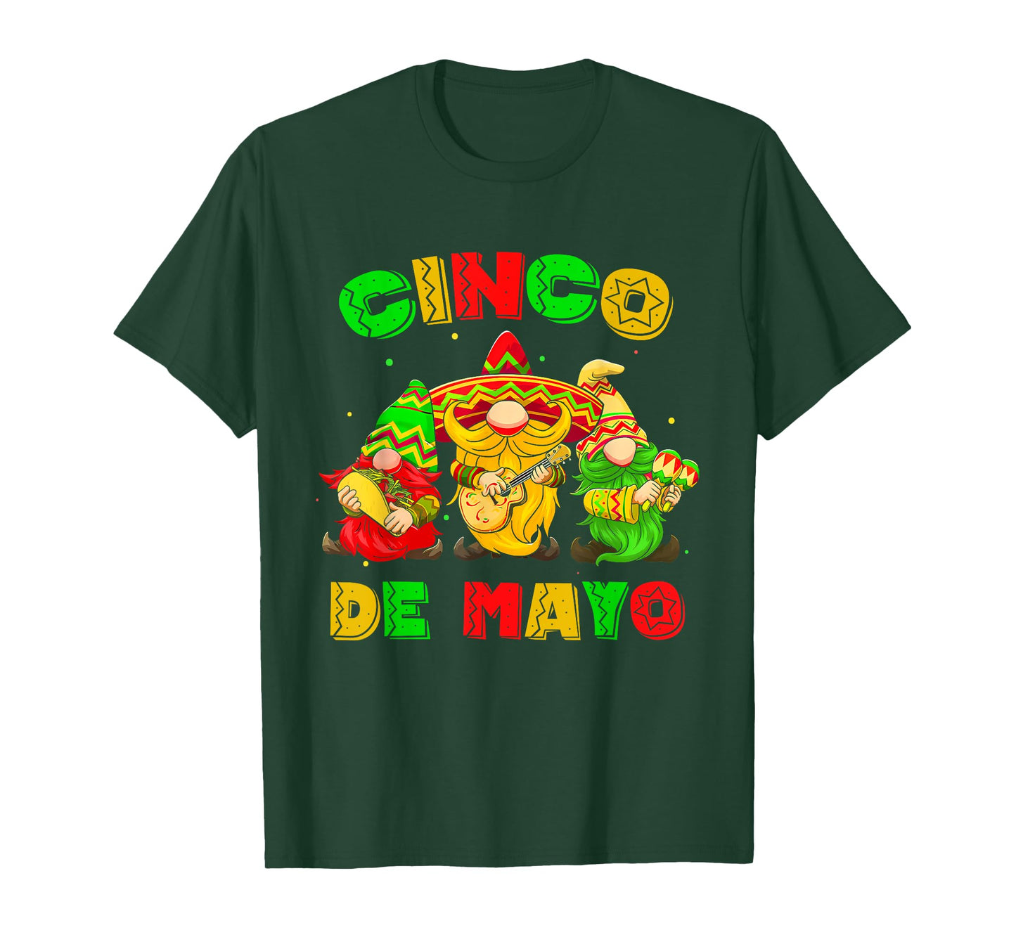 Cinco De Mayo Mexican Gnome Fiesta 5 De Mayo Men Women T-Shirt