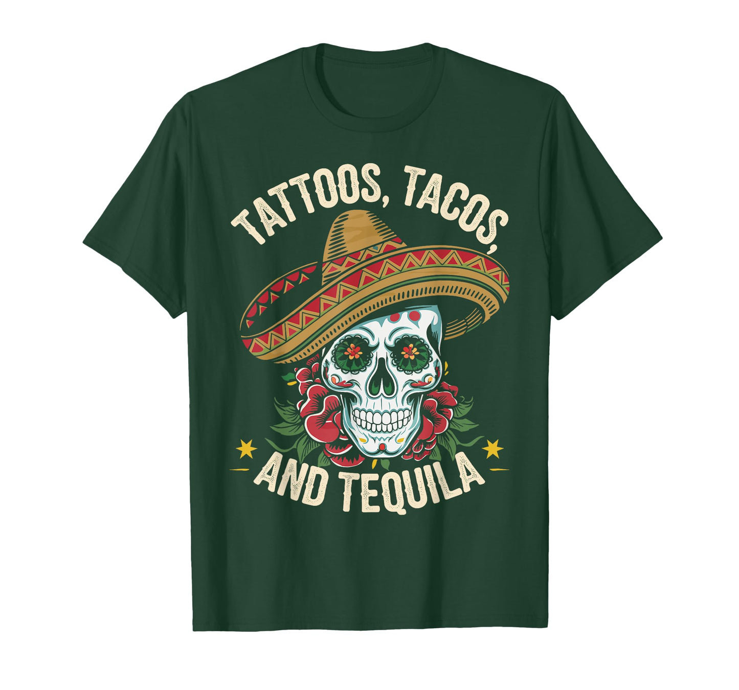 Tequila Tacos Titties Tattoos Vintage Design Apparel Outfit T-Shirt