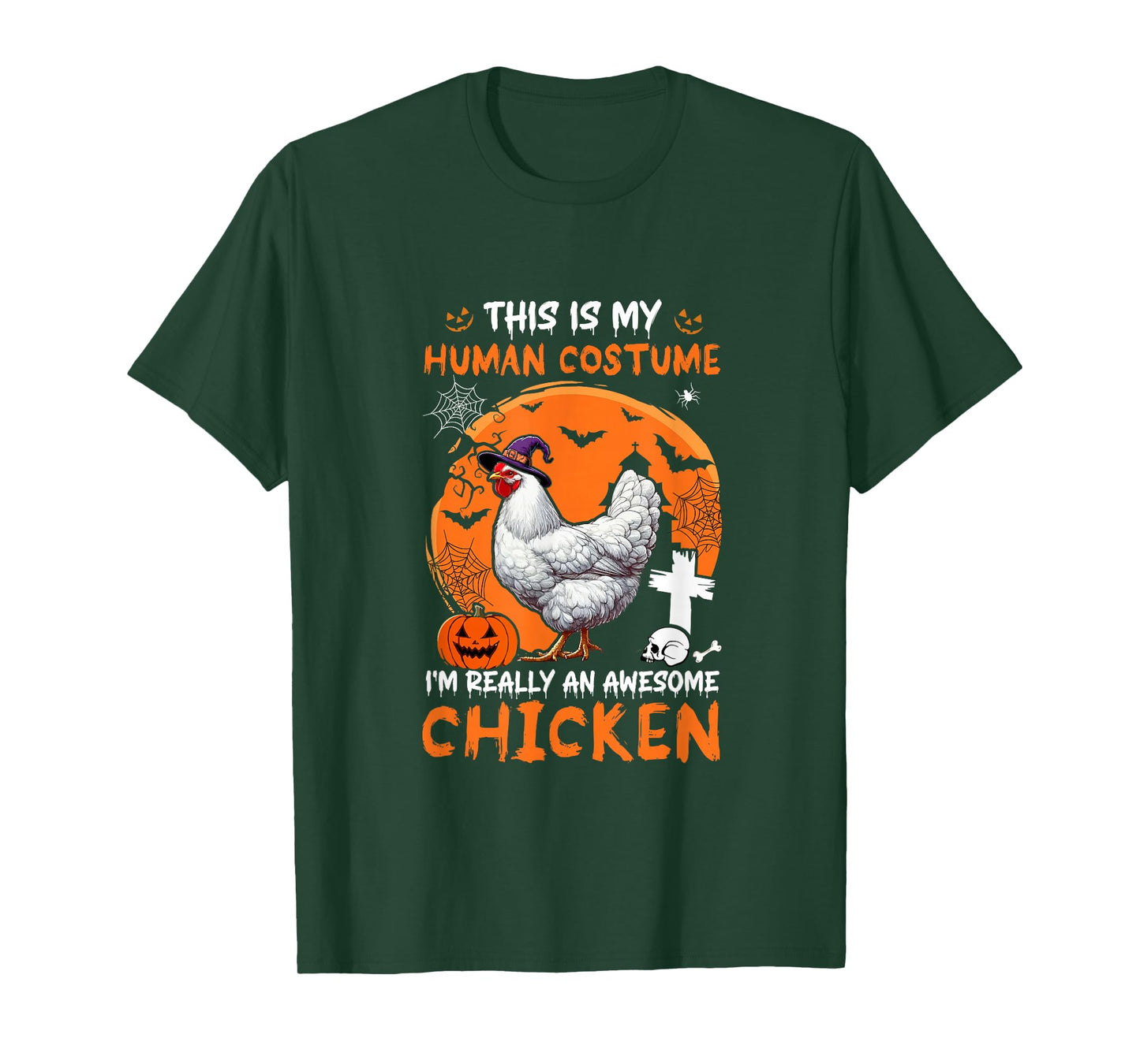Human Costume Proud Awesome Chicken Halloween Farmer Lover T-Shirt