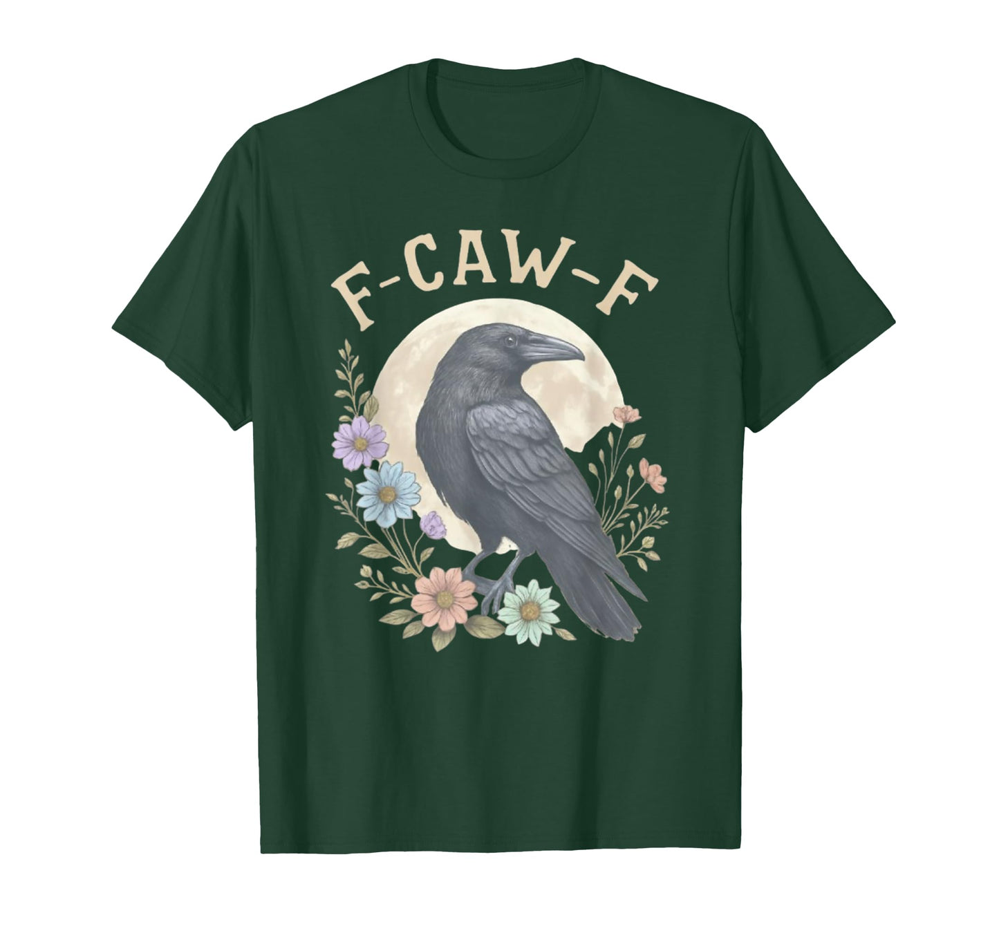 F-Caw-F Black Crow Floral T-Shirt
