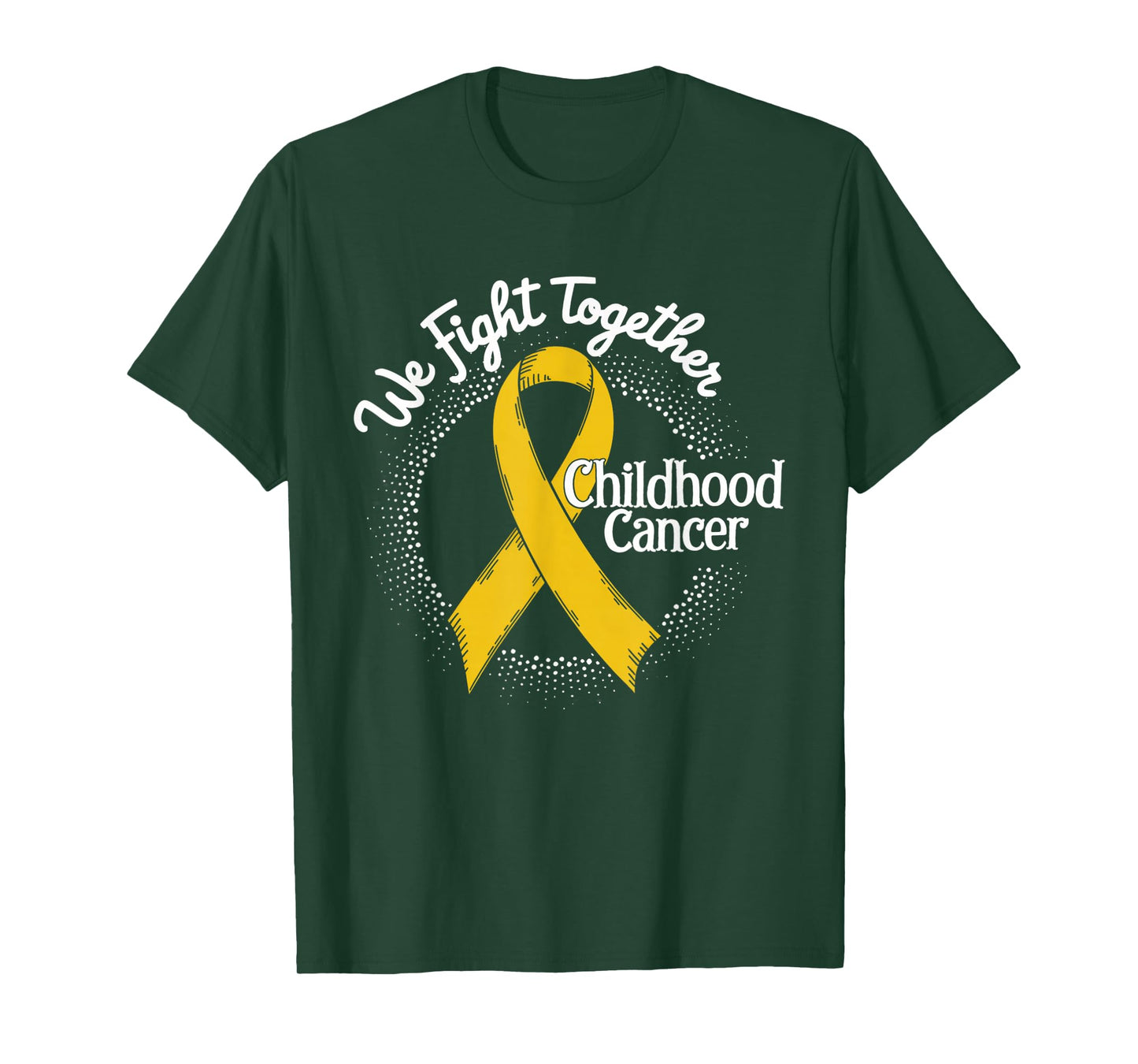 We Fight Together Yellow Ribbon Childhood Cancer Awareness T-Shirt