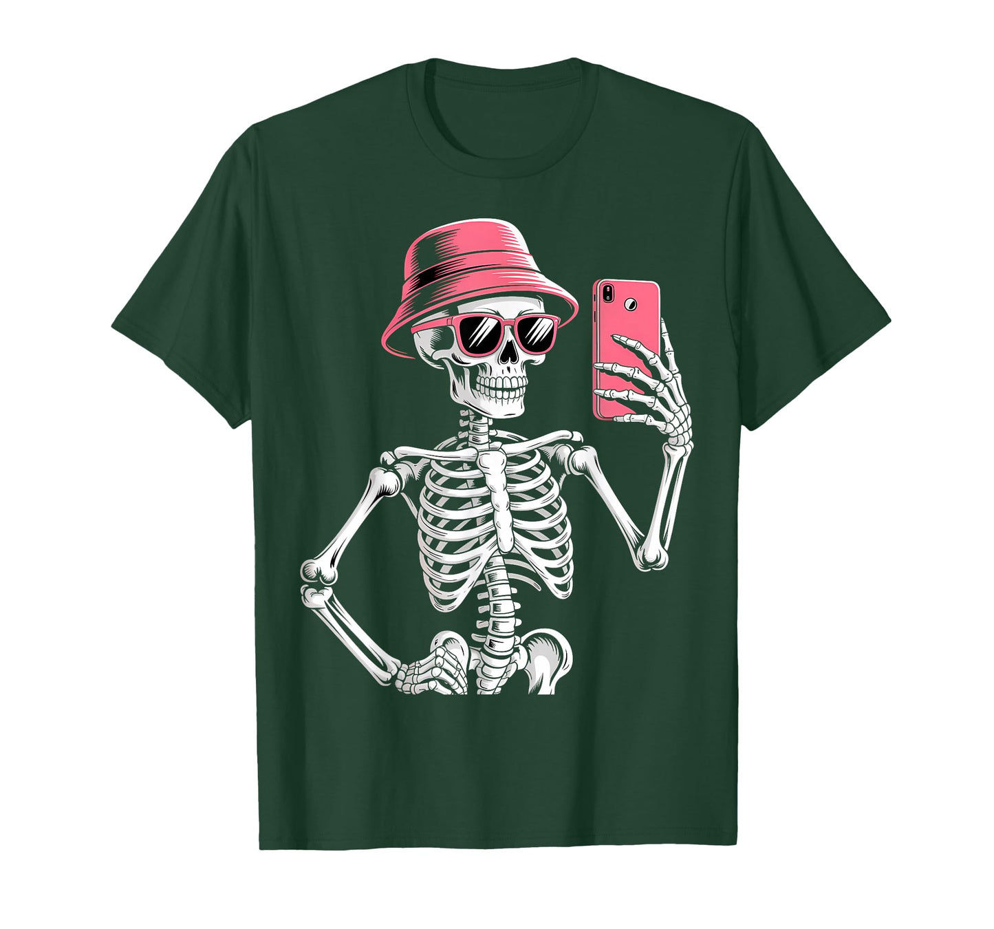 Halloween Skeleton Selfie Costume T-Shirt