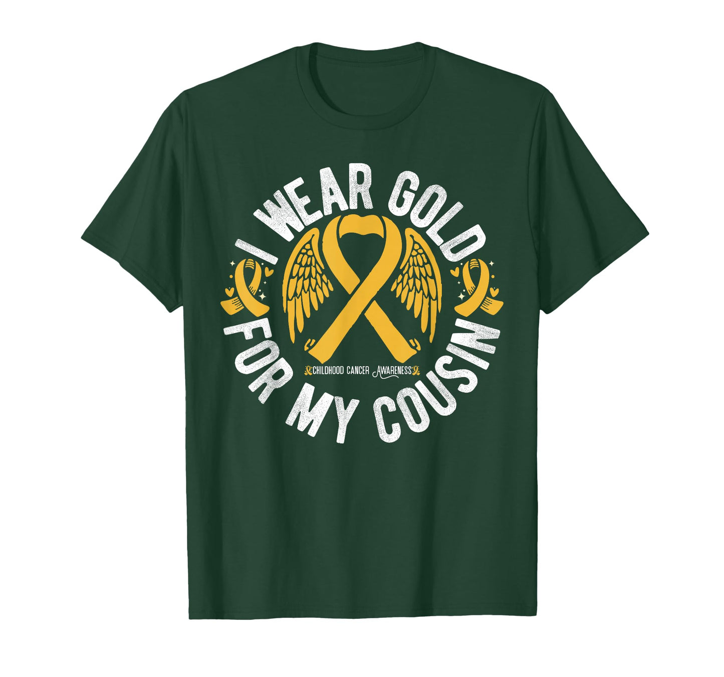 I Wear Gold For My Cousin Childhood Cancer Awareness T-Shirt