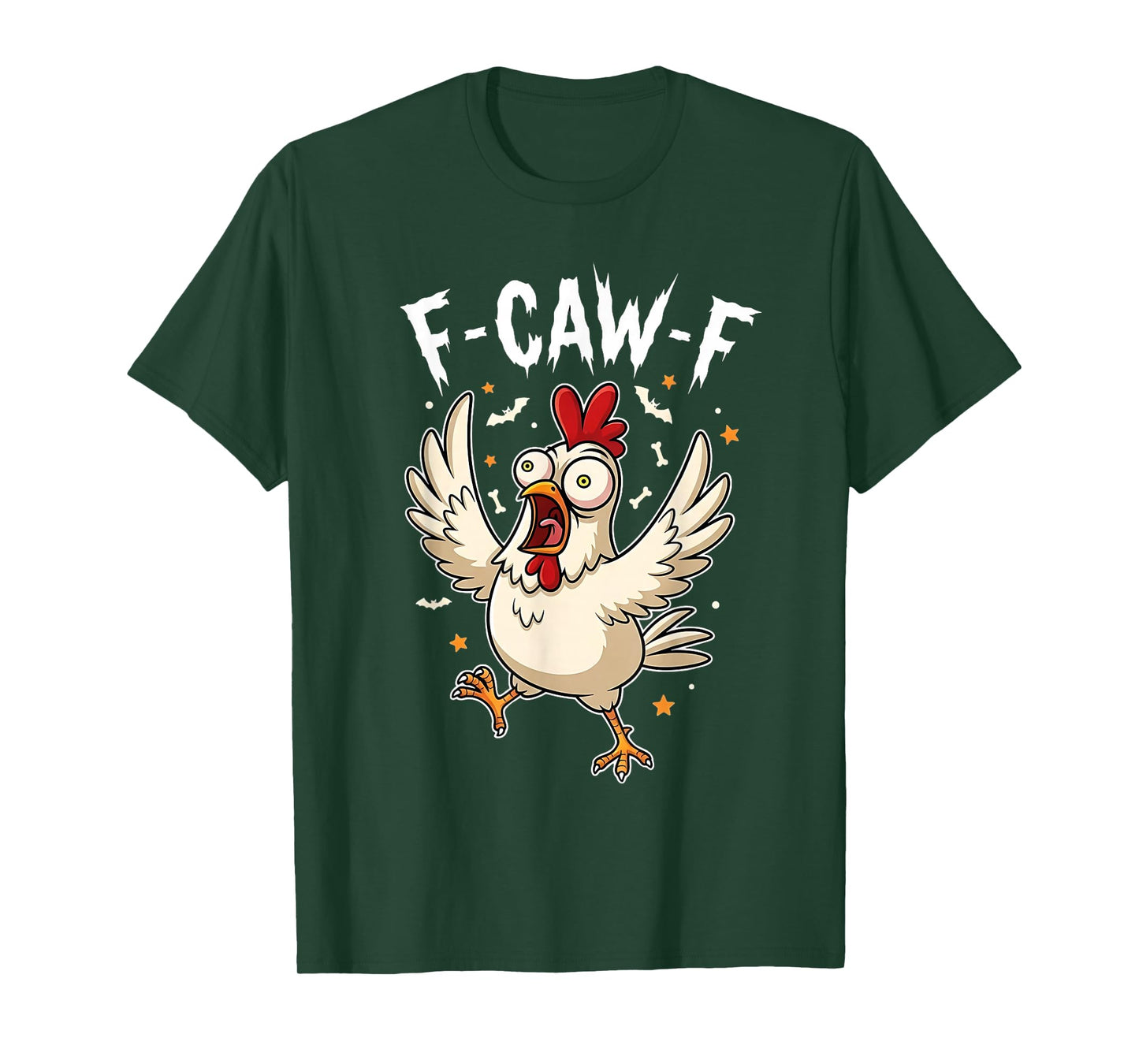 F-Caw-F Chicken Funny Halloween FCAWF Spooky Humor T-Shirt