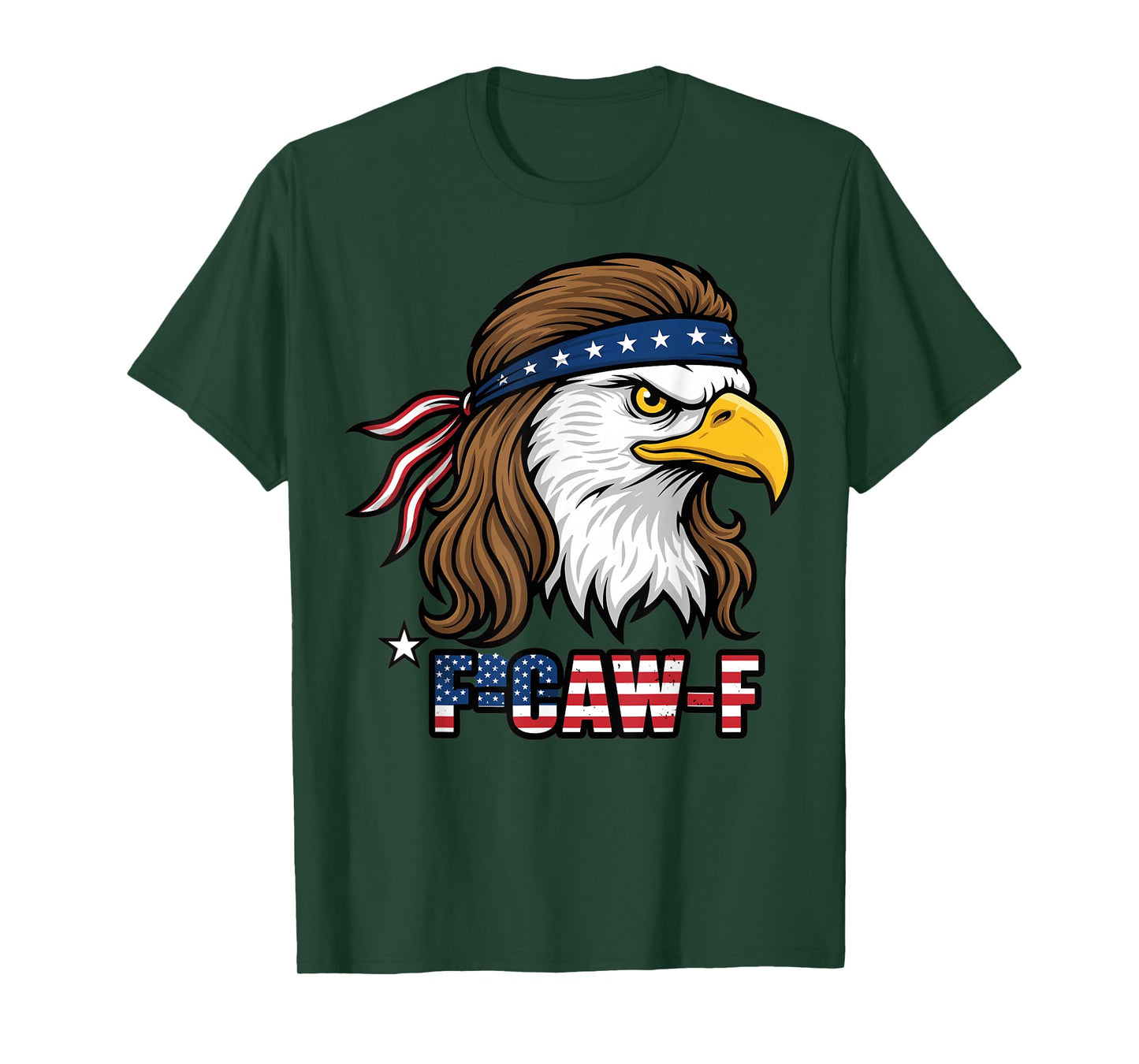 Patriotic Eagle F-Caw-F USA American Flag Design T-Shirt