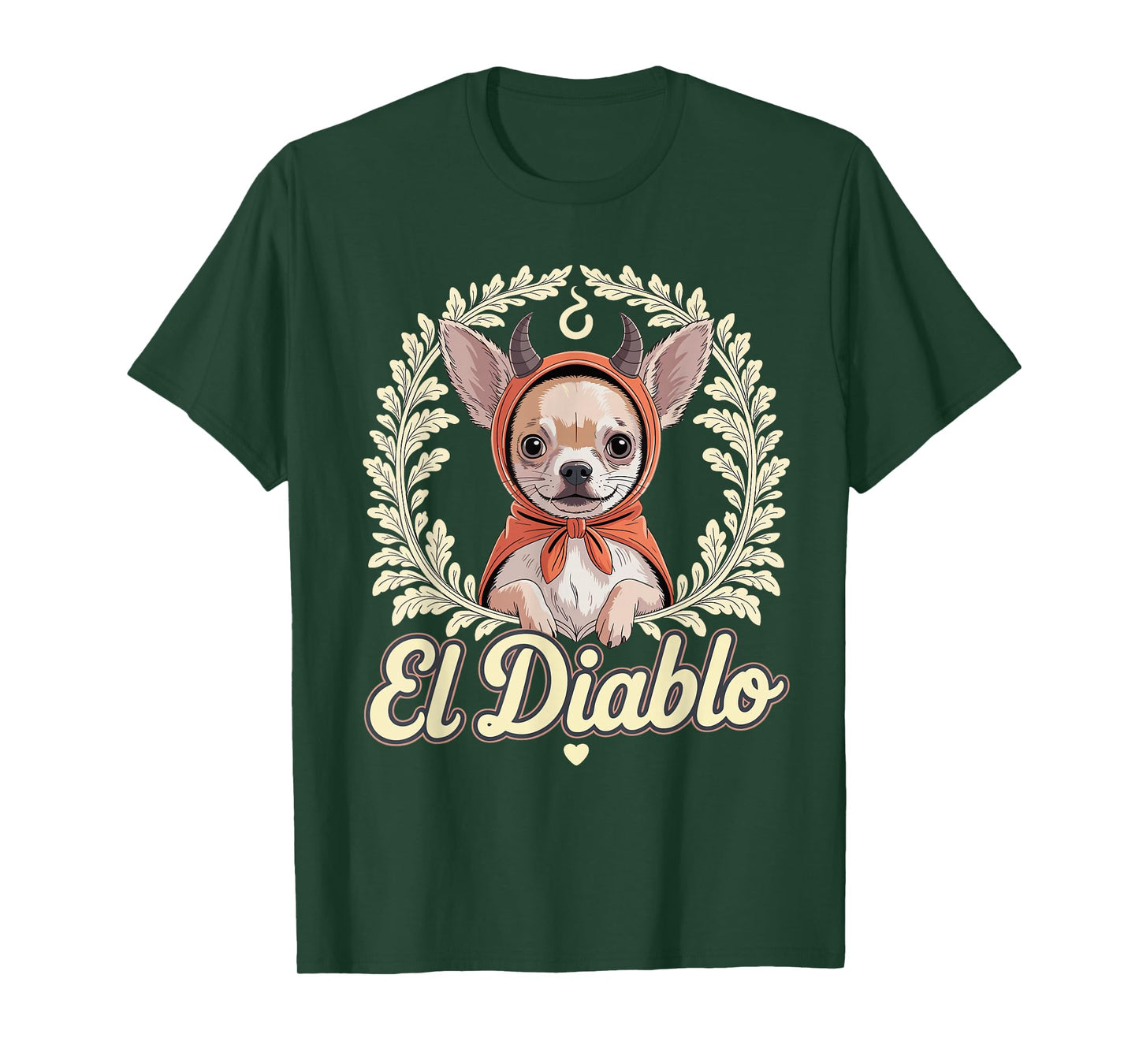 Funny Chihuahua El Diablo Cute Little Devil Vintage Dog T-Shirt