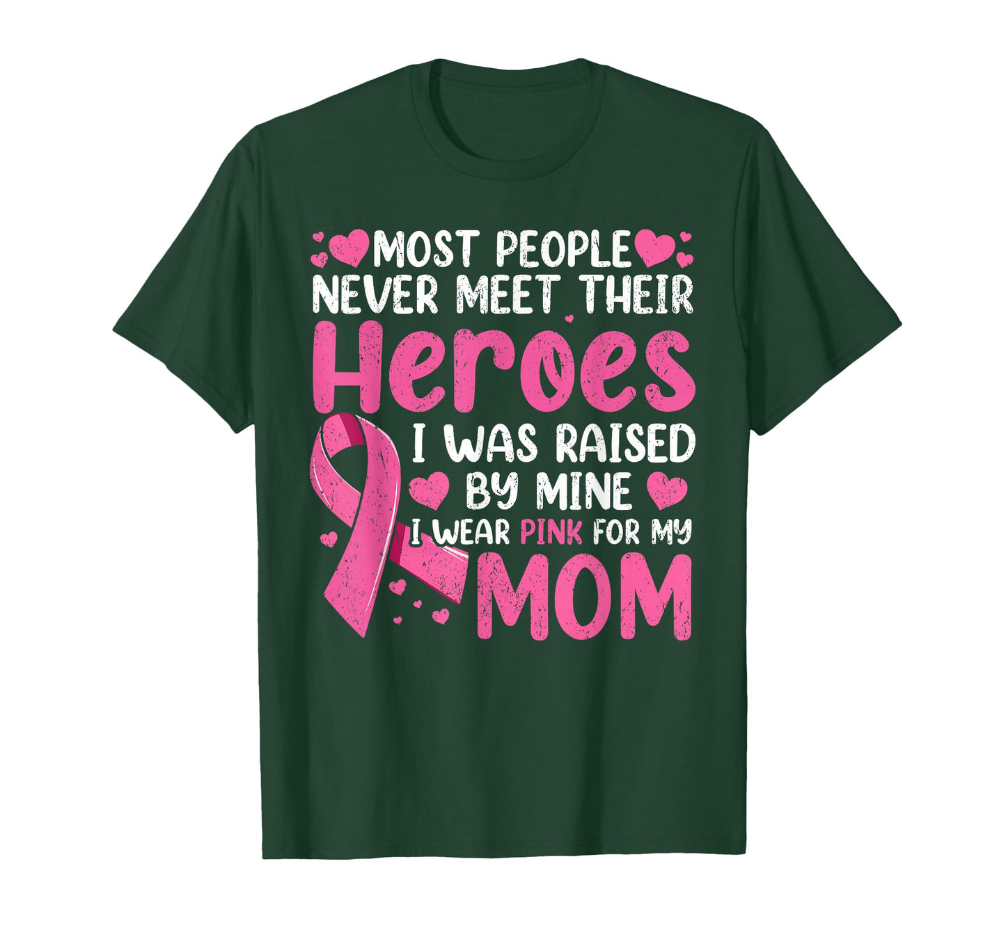 Vintage Breast Cancer Mom, Support Mother Pink Ribbon Women T-Shirt
