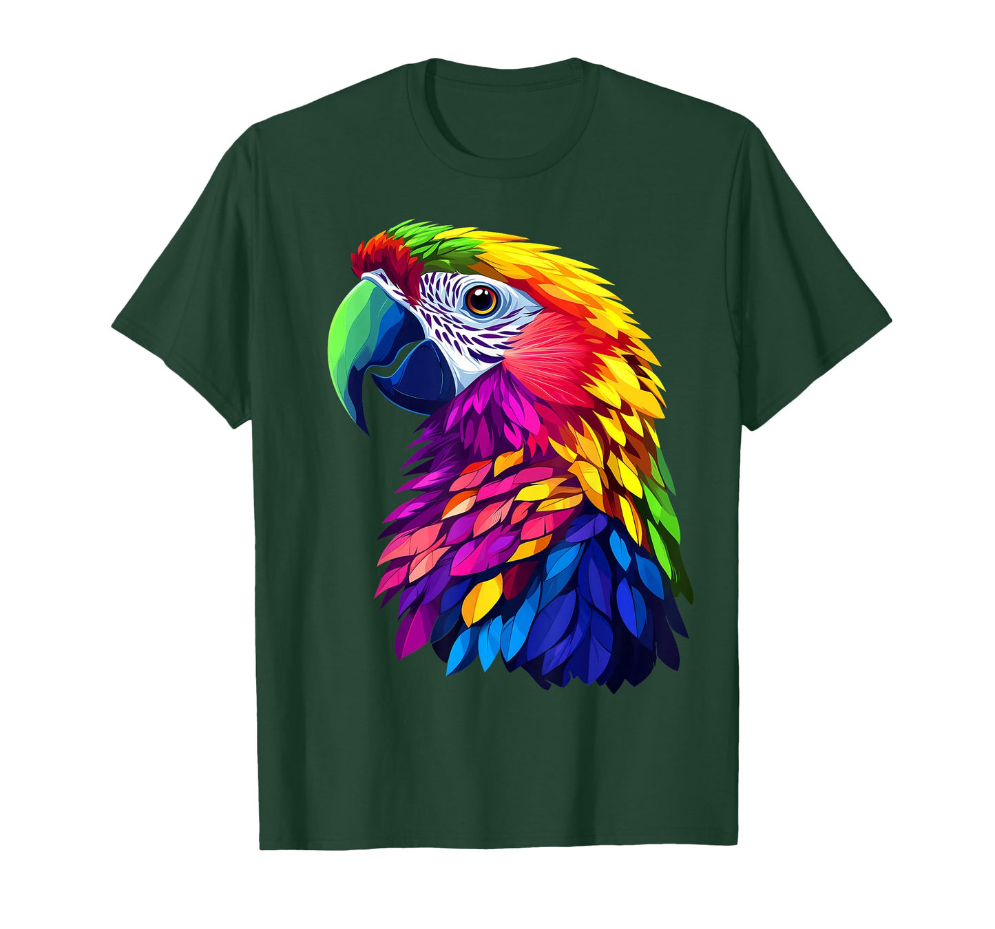 Colorful Macaw Vibrant Rainforest Birds Jungle Animals Black T-Shirt