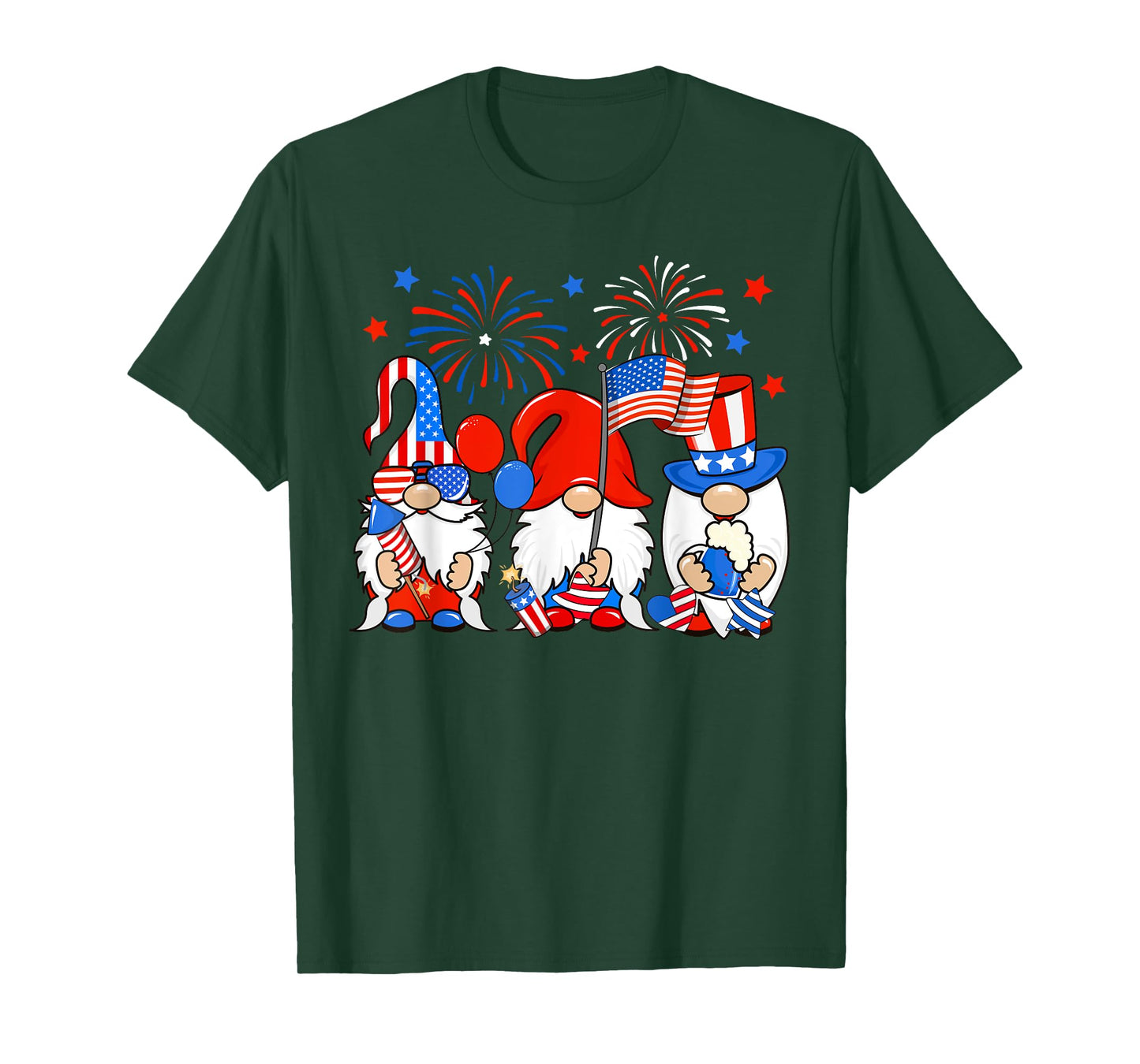American Gnomes Celebrating Independence Day 4th Of July T-Shirt