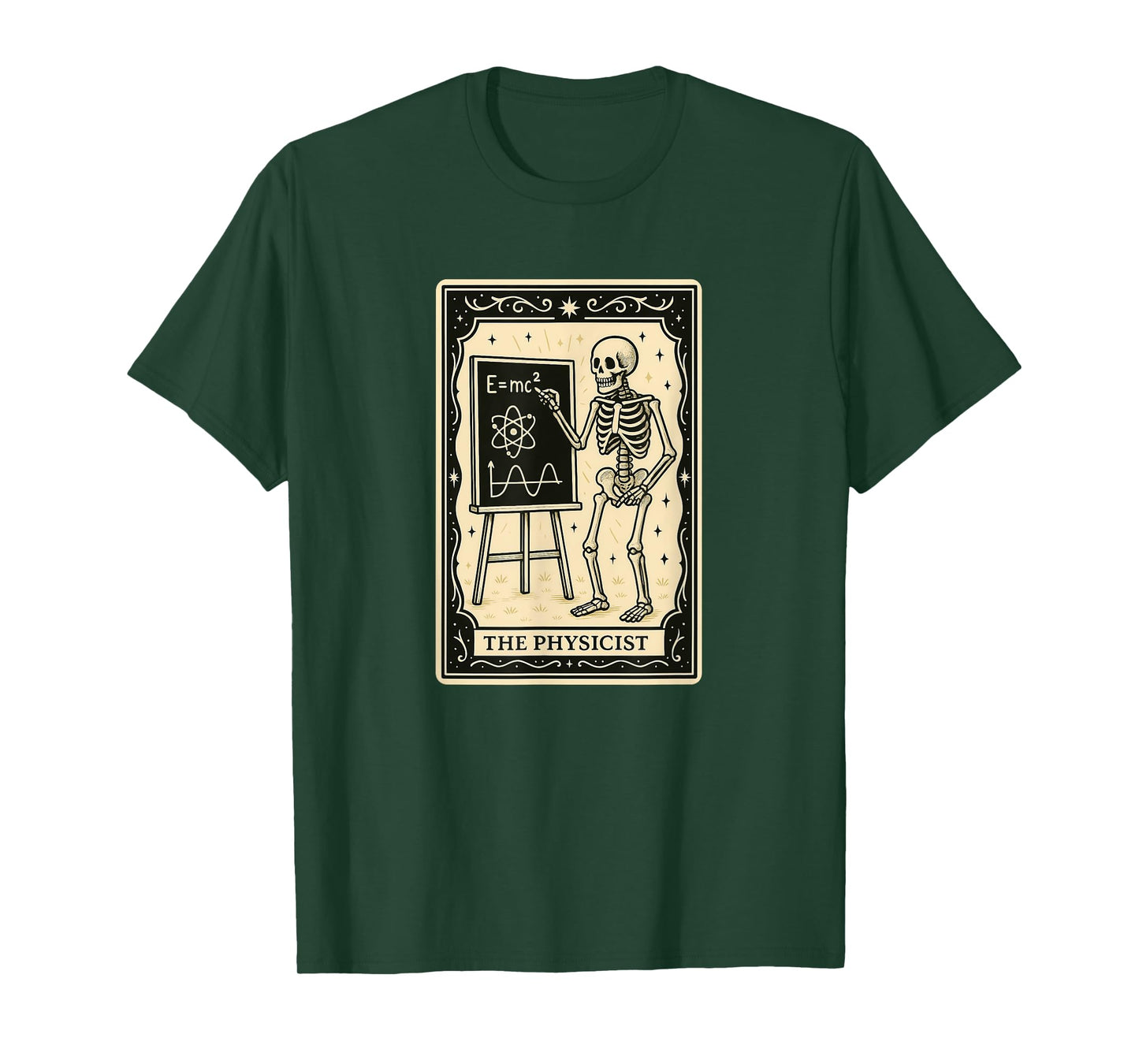 Physicist Tarot Card Halloween Spooky Gothic Physics Teacher T-Shirt