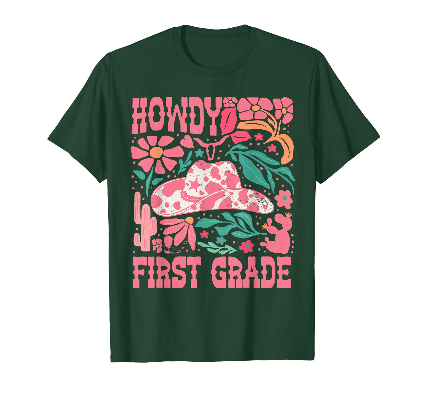 Howdy First Grade 1st Grade Teacher Western Cowboy Cowgirls T-Shirt