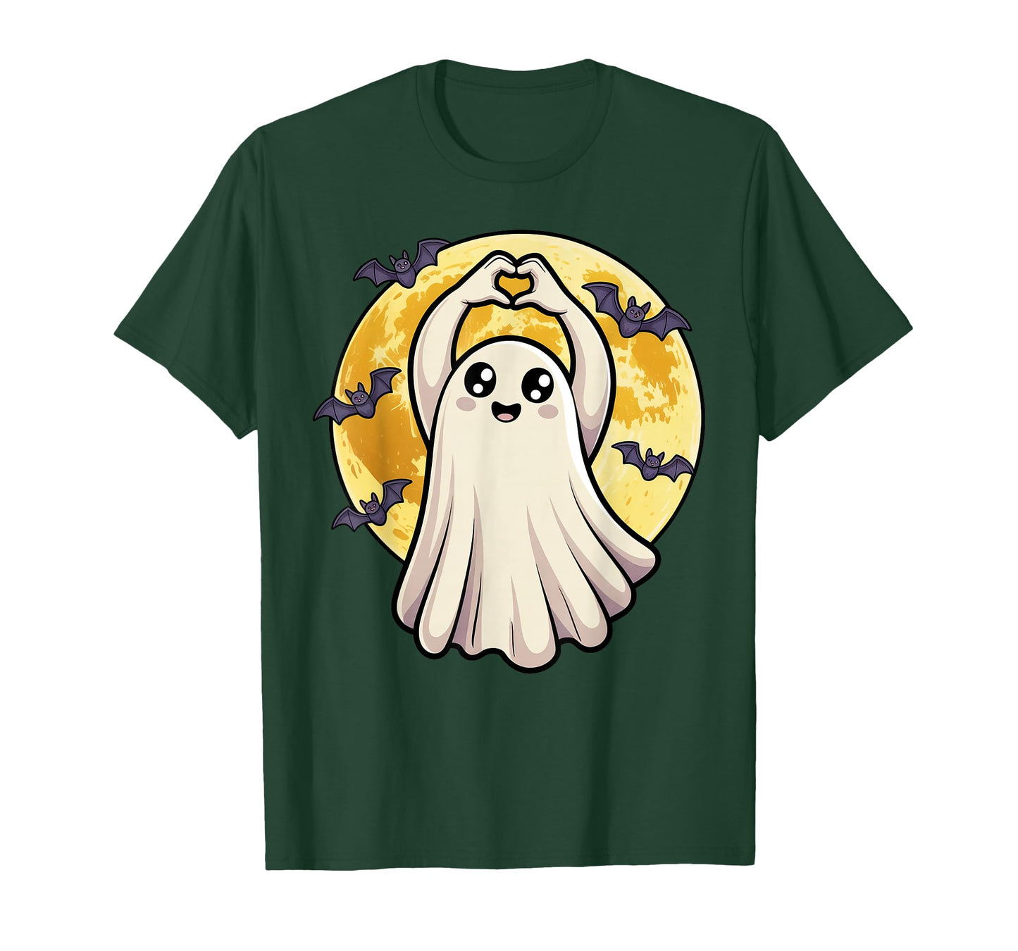 Halloween Shirts Cool Teen Boys Kids Men Halloween Boo Heart T-Shirt