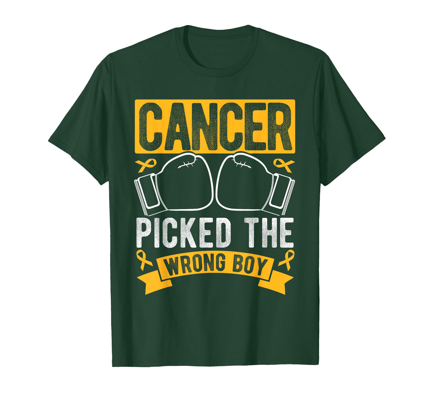 Cancer PICKED THE WRONG BOY Childhood Cancer Awareness T-Shirt