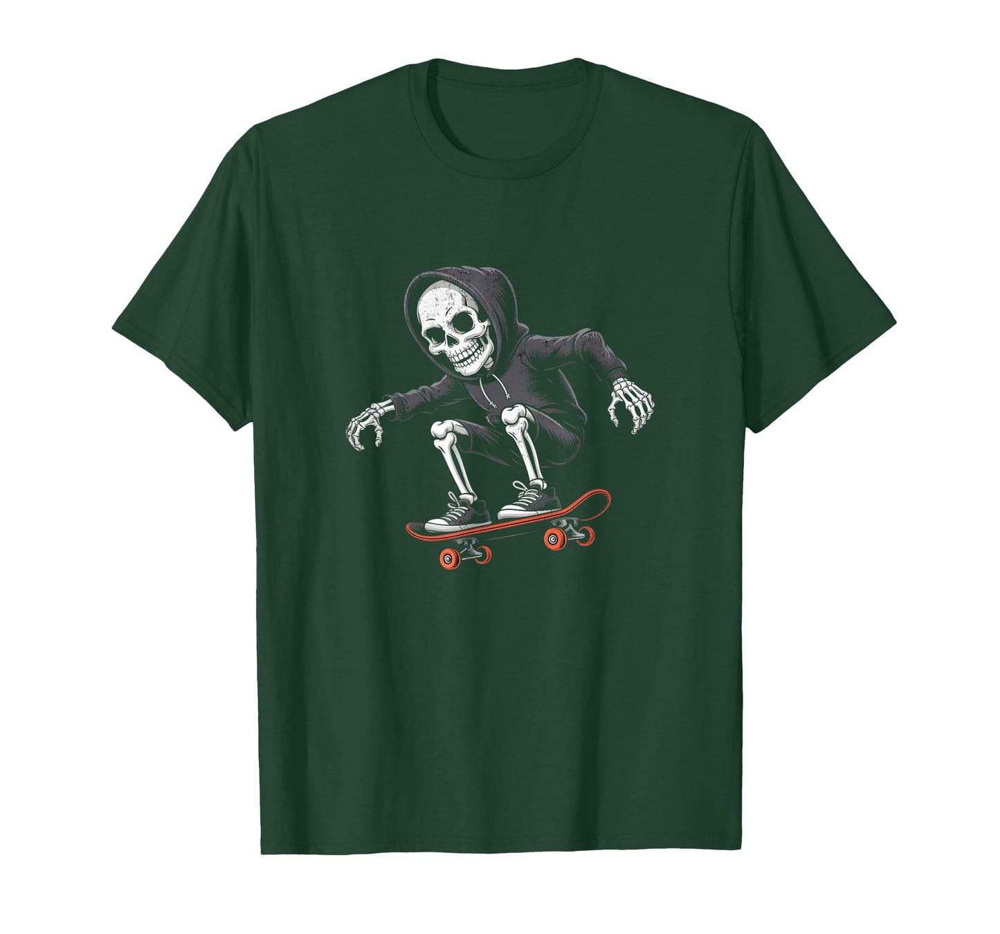 Skeleton Skateboard Halloween T-Shirt