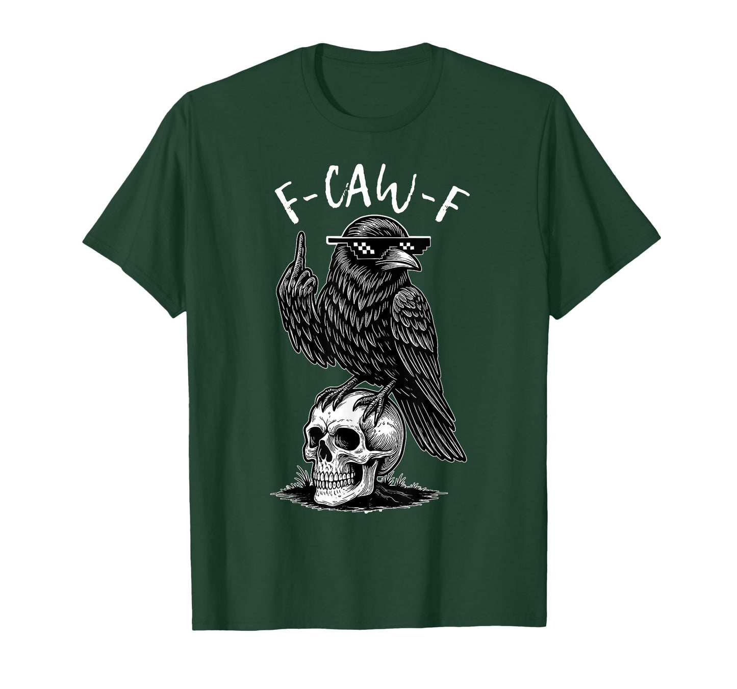 F-Caw-F Black Crow Black Bird Funny Crow F-Caw-F T-Shirt
