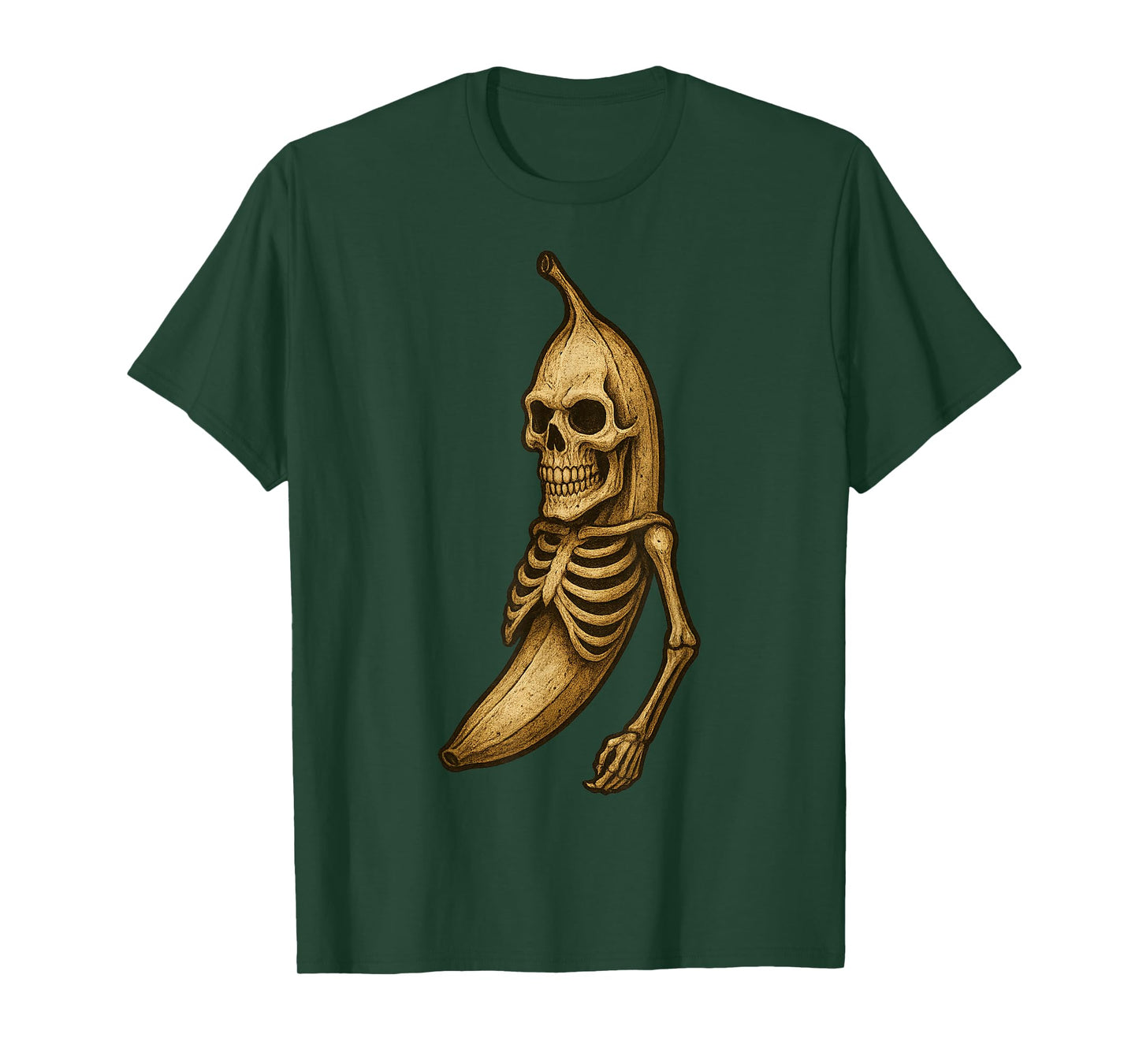 Skeleton Banana Design for Halloween Lovers and Fun Seekers T-Shirt