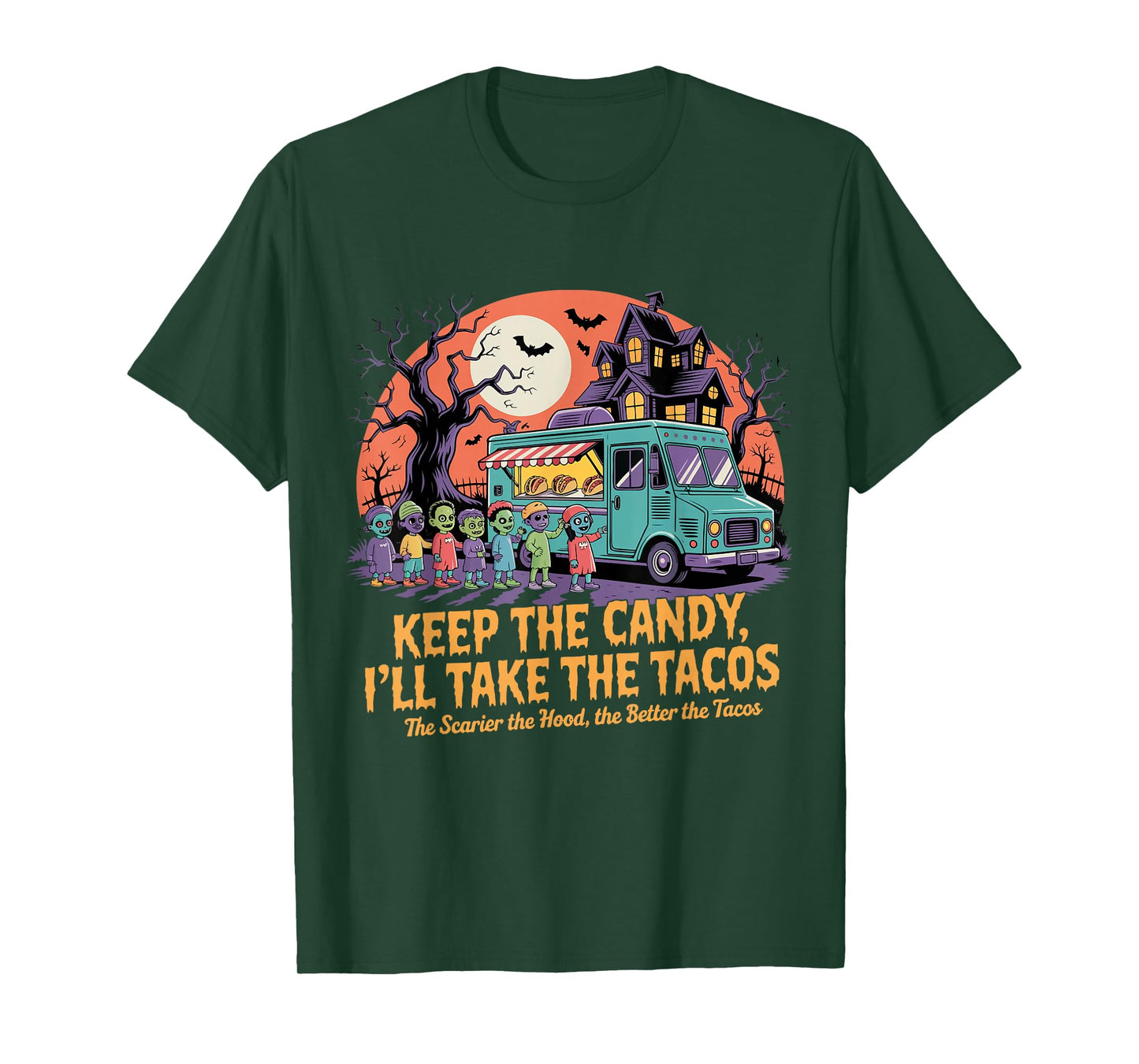 Keep The Candy I'll Take The Tacos, Halloween Ghost T-Shirt