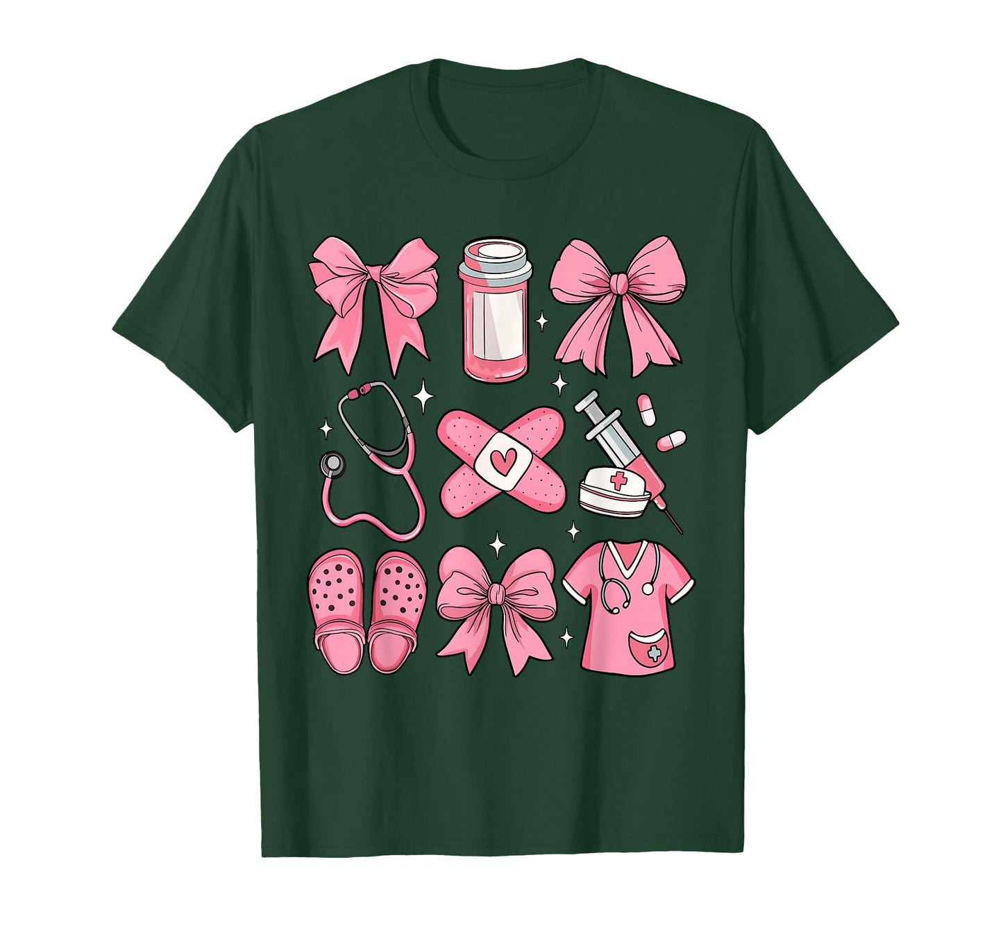Nurse Valentines Day Coquette Bow Valentine Nurse RN PCT CNA T-Shirt