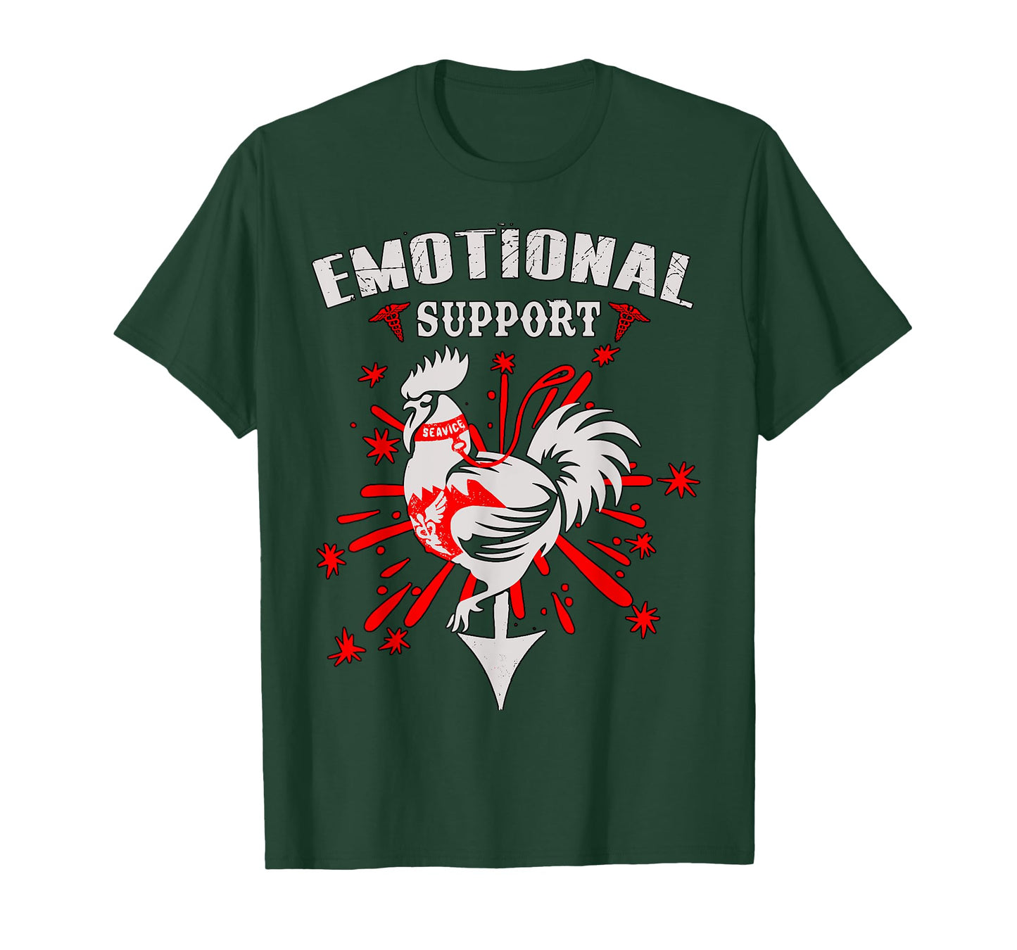 Emotional Support Shirt Chicken Emotional Support Cock T-Shirt