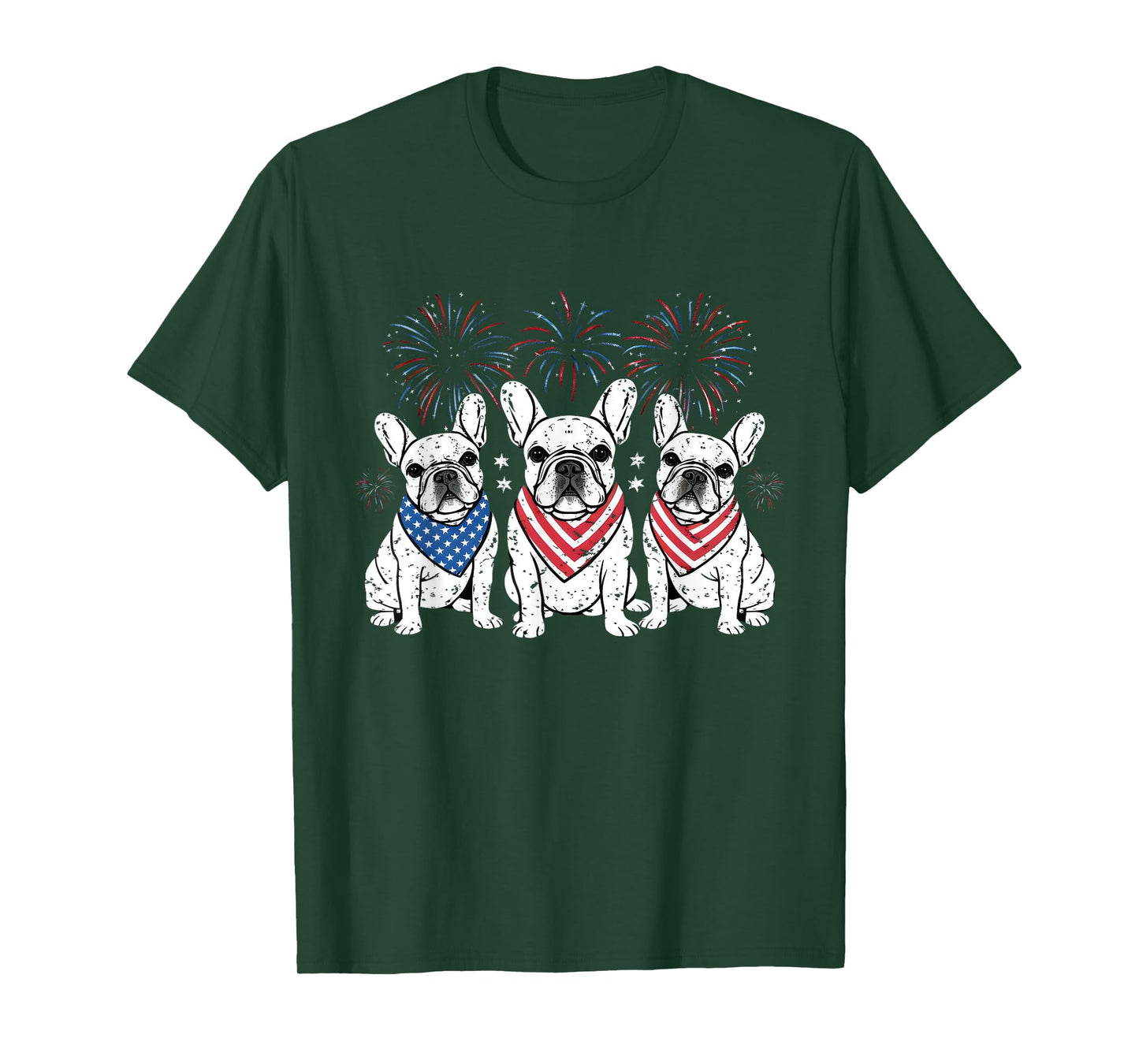 French Bulldog American Flag 4th Of July Independence Day T-Shirt