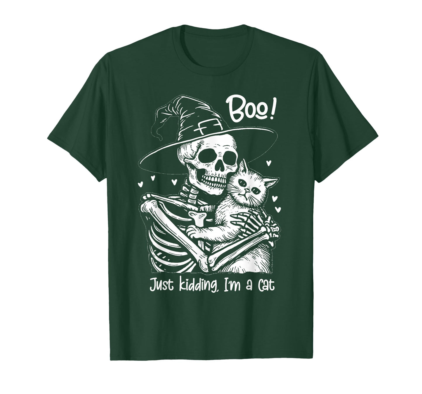 Boo! Just Kidding, I’m a Cat Lovers Halloween Skeleton Pet T-Shirt
