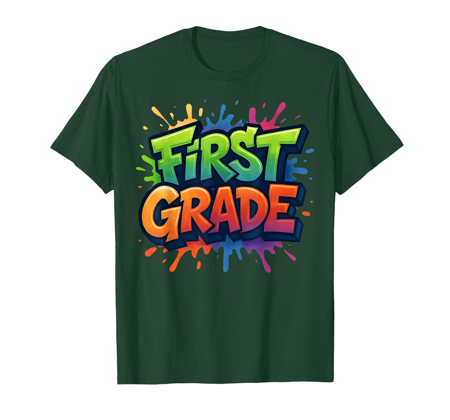 First Grade Back To School Graffiti Teacher Boy Girl Kid T-Shirt