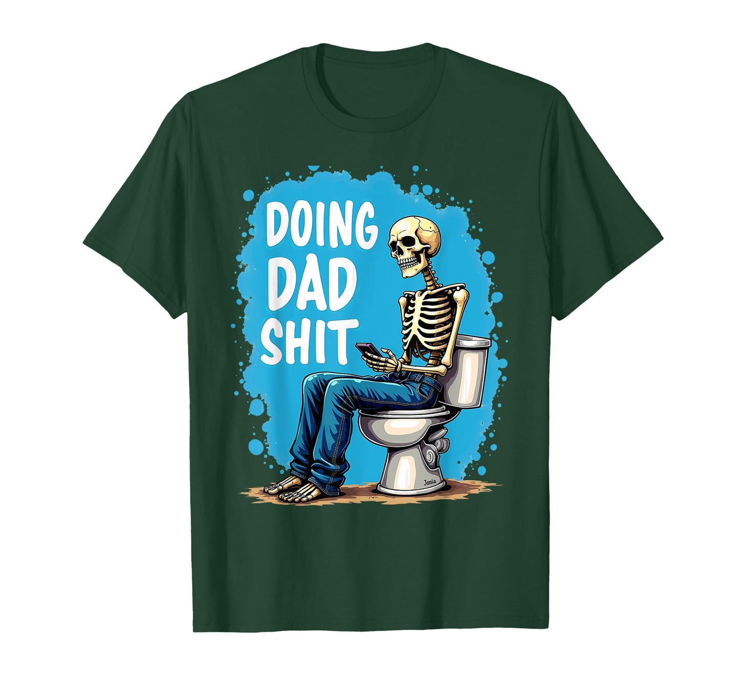 Toilet Joke Doing Dad Shit Skeleton Smartphone T-Shirt