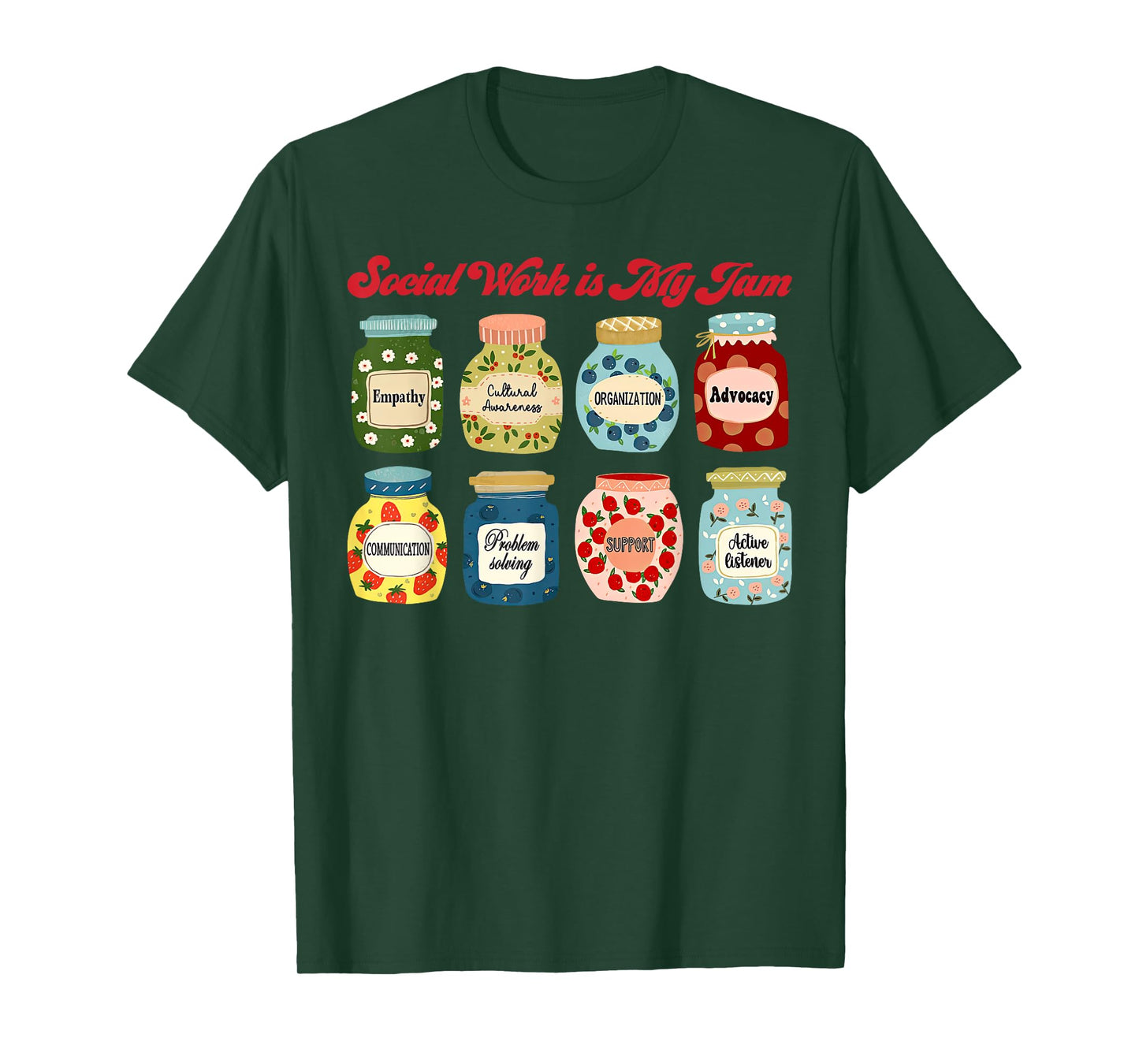 Social Work Is My Jam Advocate Support School Social Worker T-Shirt