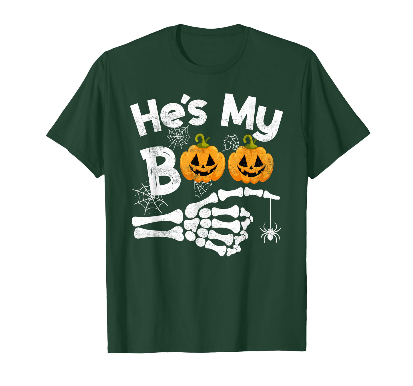 He’s My Boo Funny Skeleton Couple Matching Halloween T-Shirt