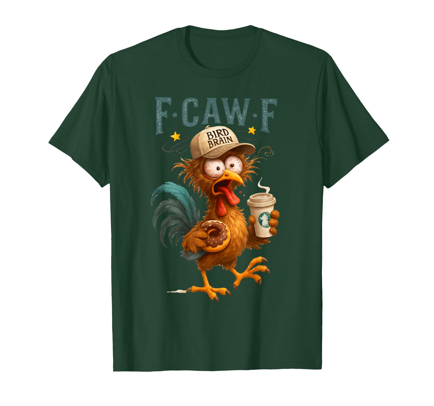 F-Caw-F Funny Chicken Humor F-Caw-F Quote Rooster Meme T-Shirt