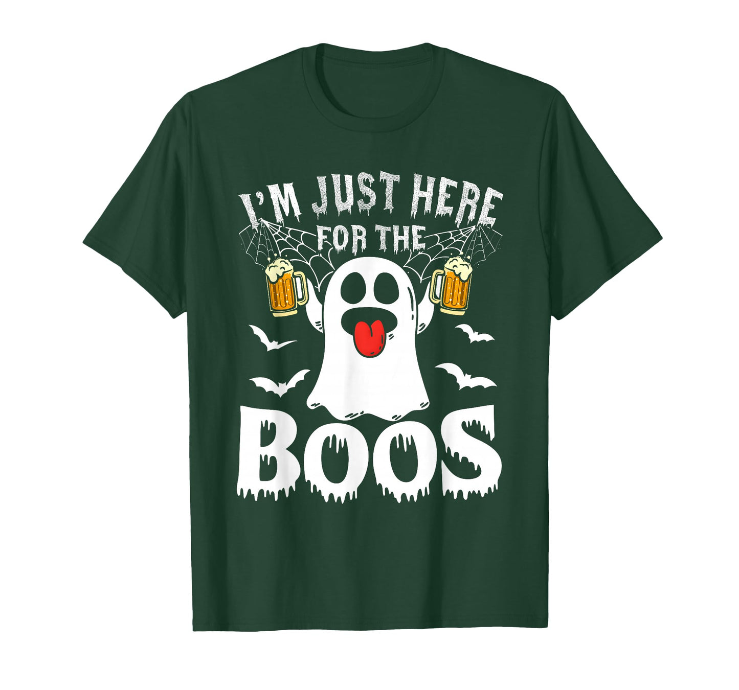 I'm Just Here for The Boos Funny Halloween Ghost Men Women T-Shirt