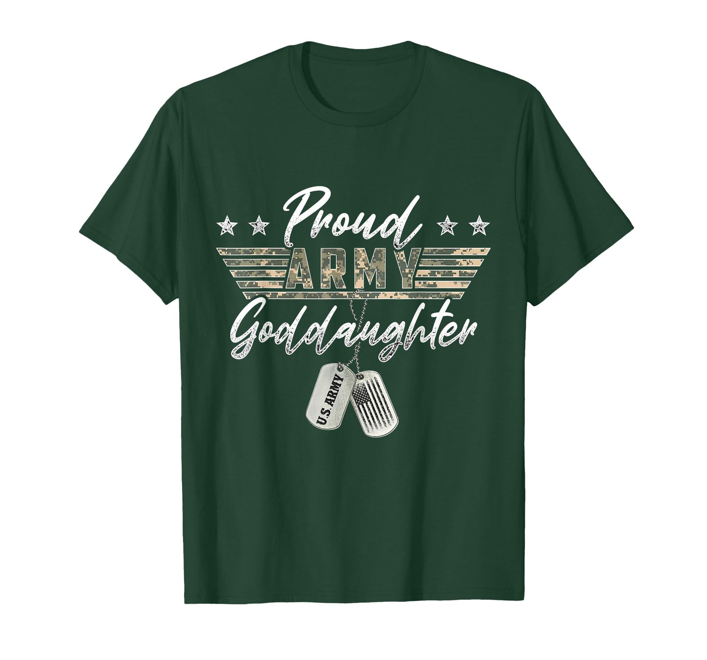 Proud Army Goddaughter American Veteran Military T-Shirt