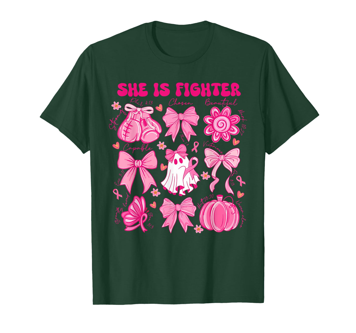 Breast Cancer Awareness Ribbon Support Squad Women Men Kids T-Shirt