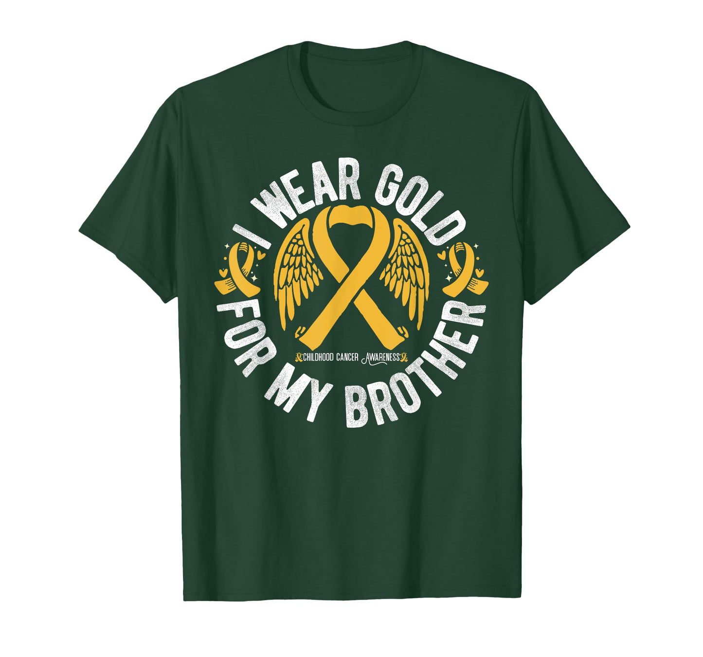 I Wear Gold For My Brother Childhood Cancer Awareness T-Shirt