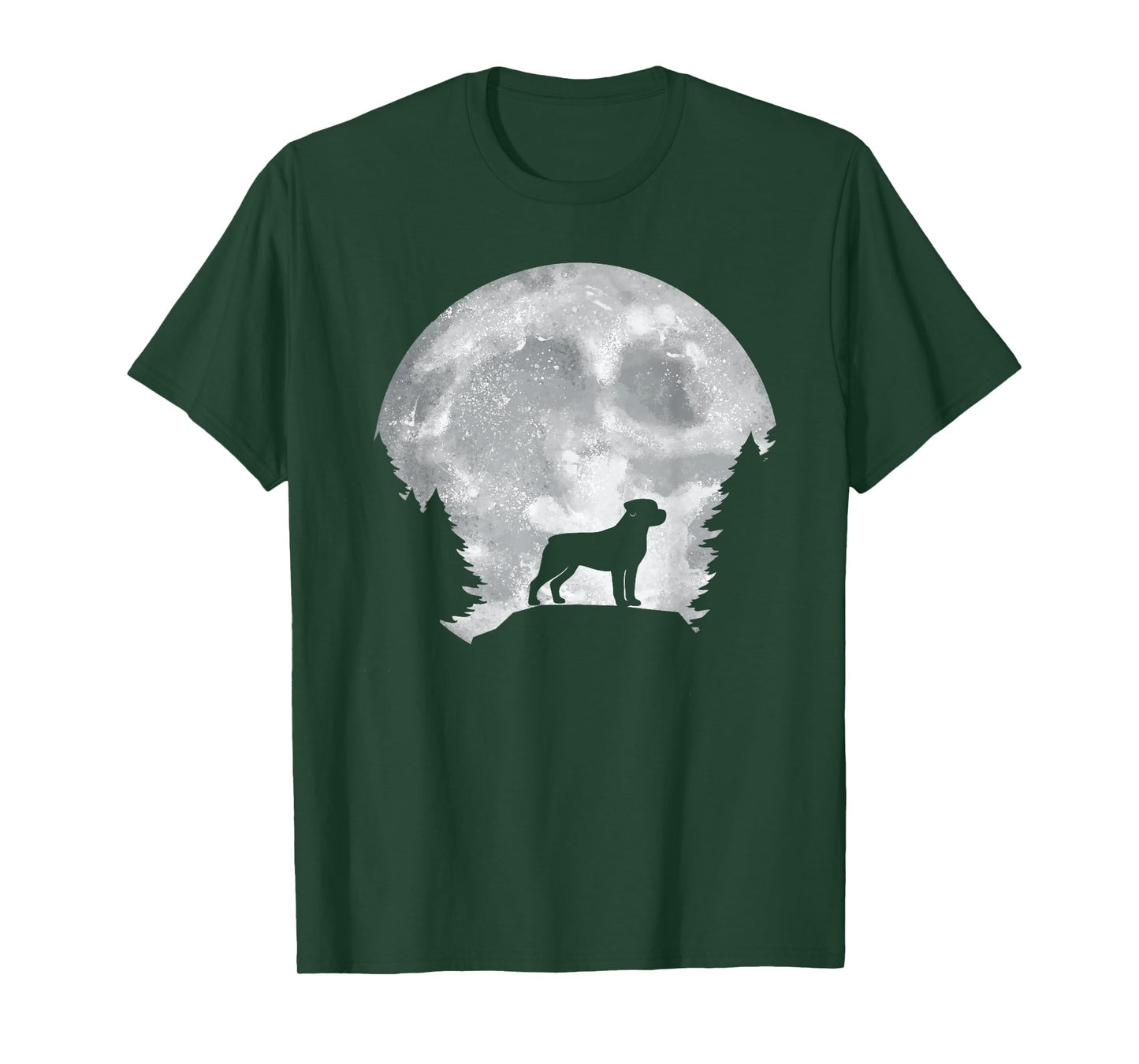 Rottweiler Dog at Moon Nature Lovers Halloween T-Shirt