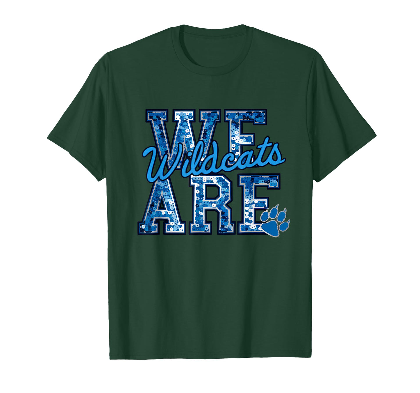We Are Wildcats Blue Cat Lover Team Spirit Men Women T-Shirt