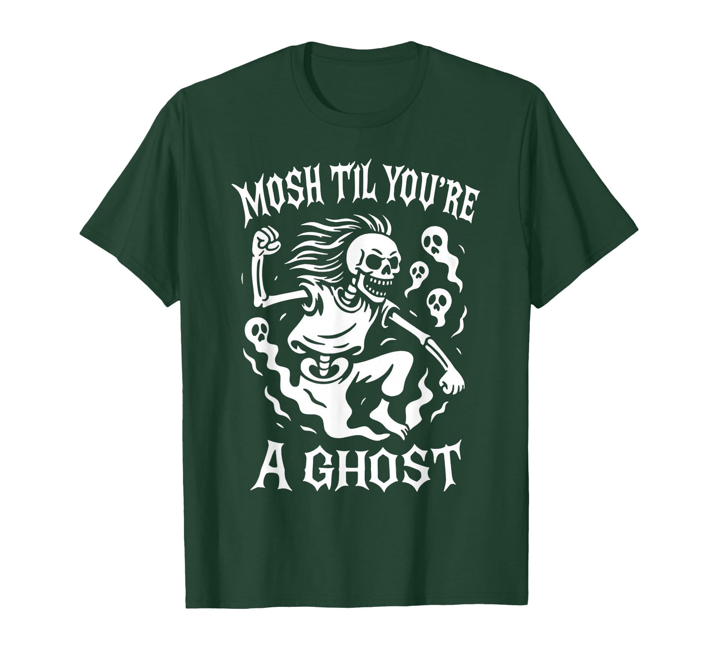 Mosh Til You're a Ghost Skeleton, Haunted Ghost Mountain T-Shirt